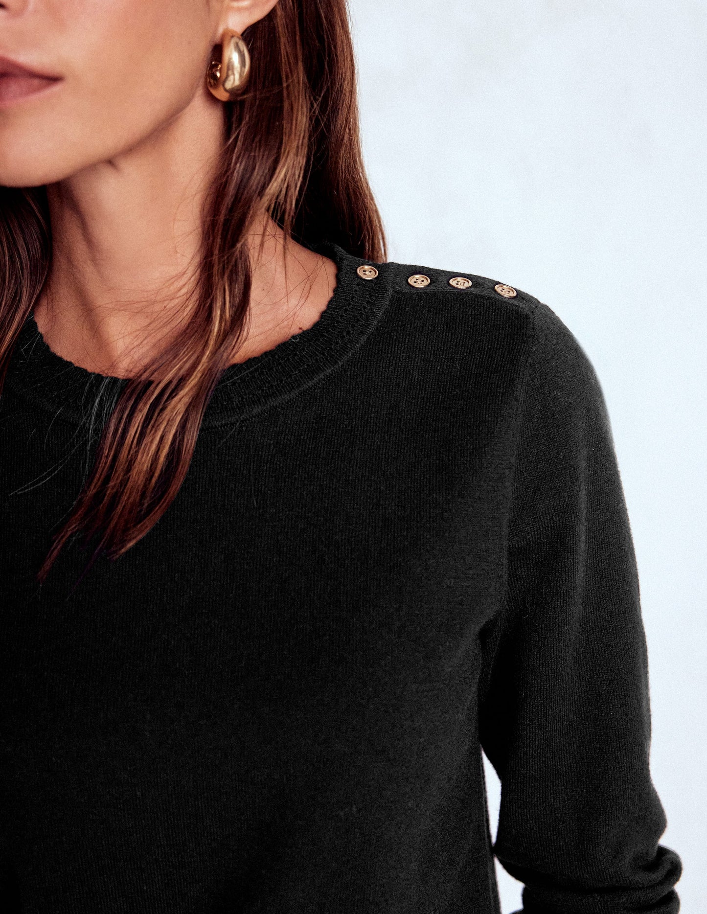 Briony Stitch Sweater-Black