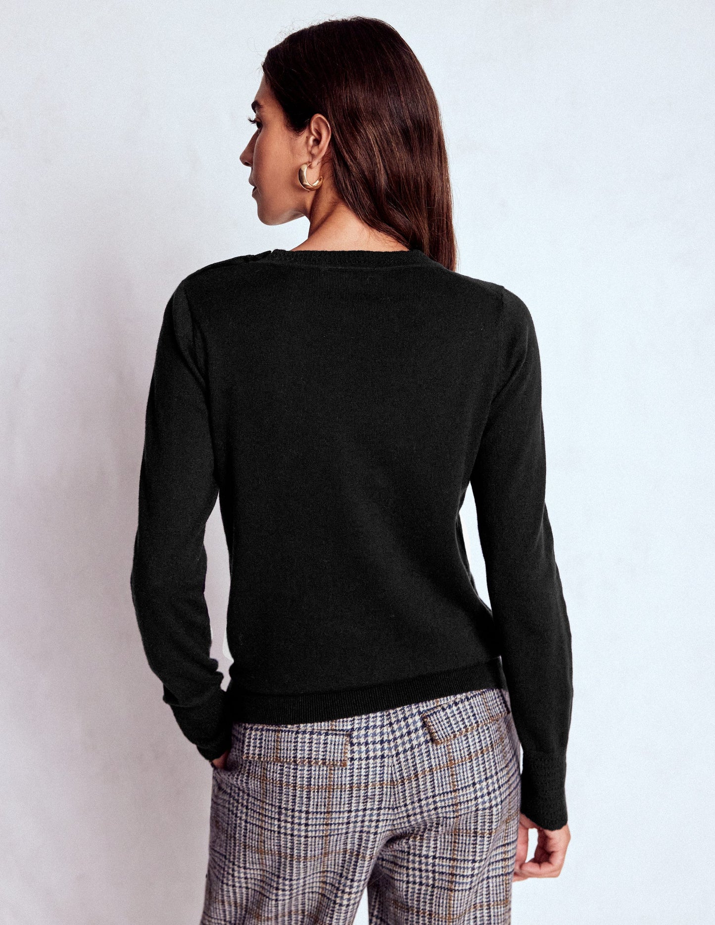 Briony Stitch Sweater-Black