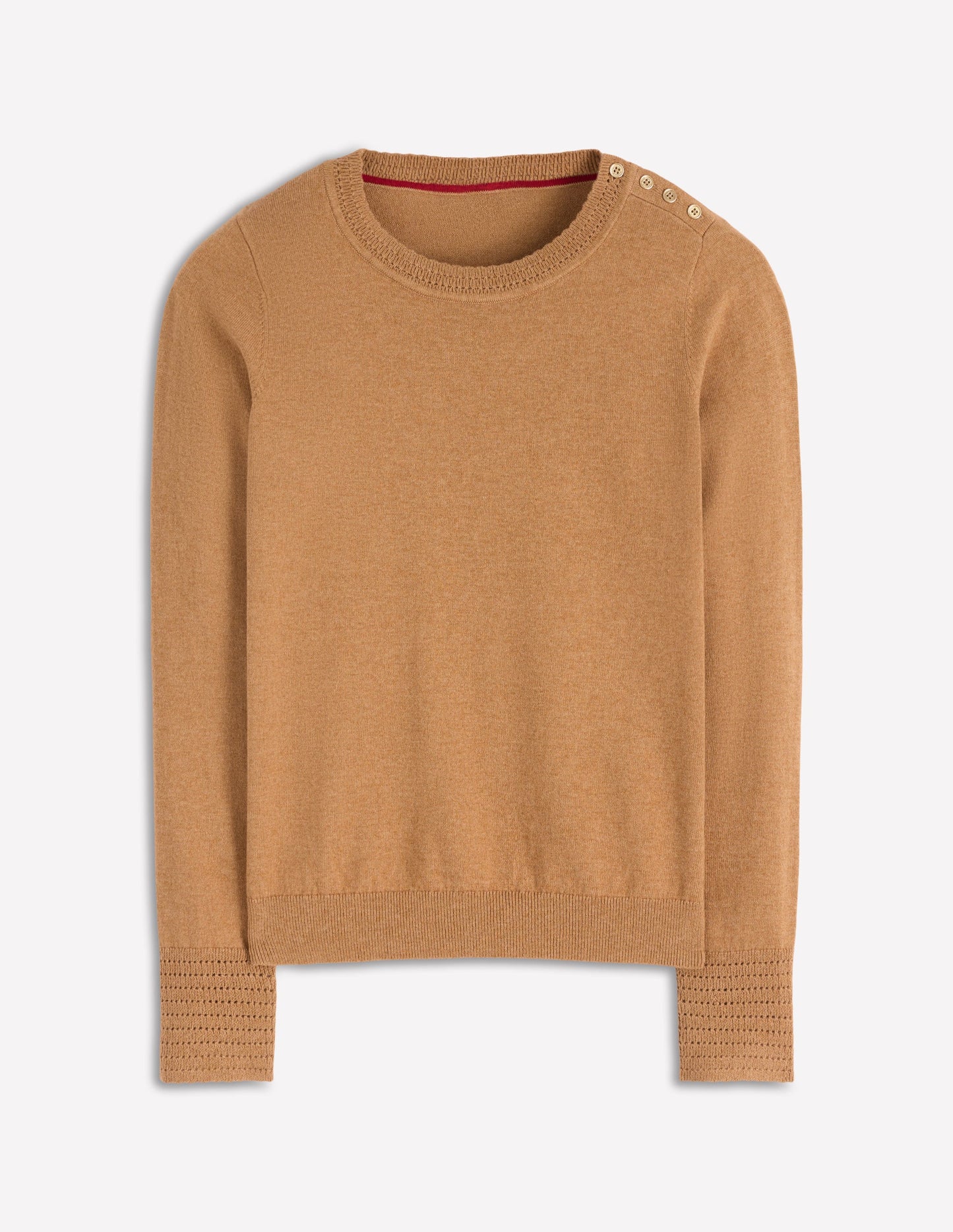 Briony Stitch Sweater-Camel Melange