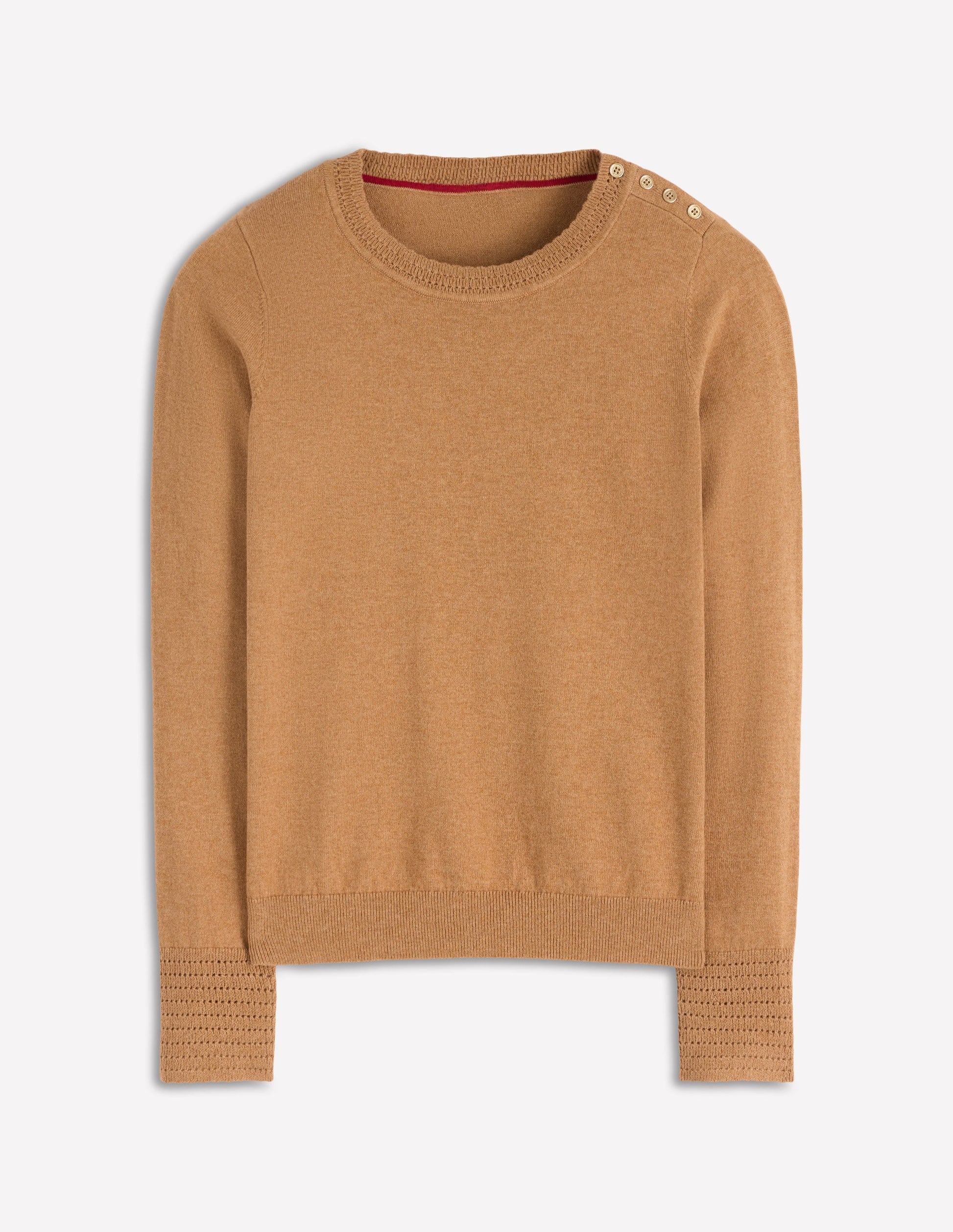 Briony Stitch Sweater-Camel Melange-7