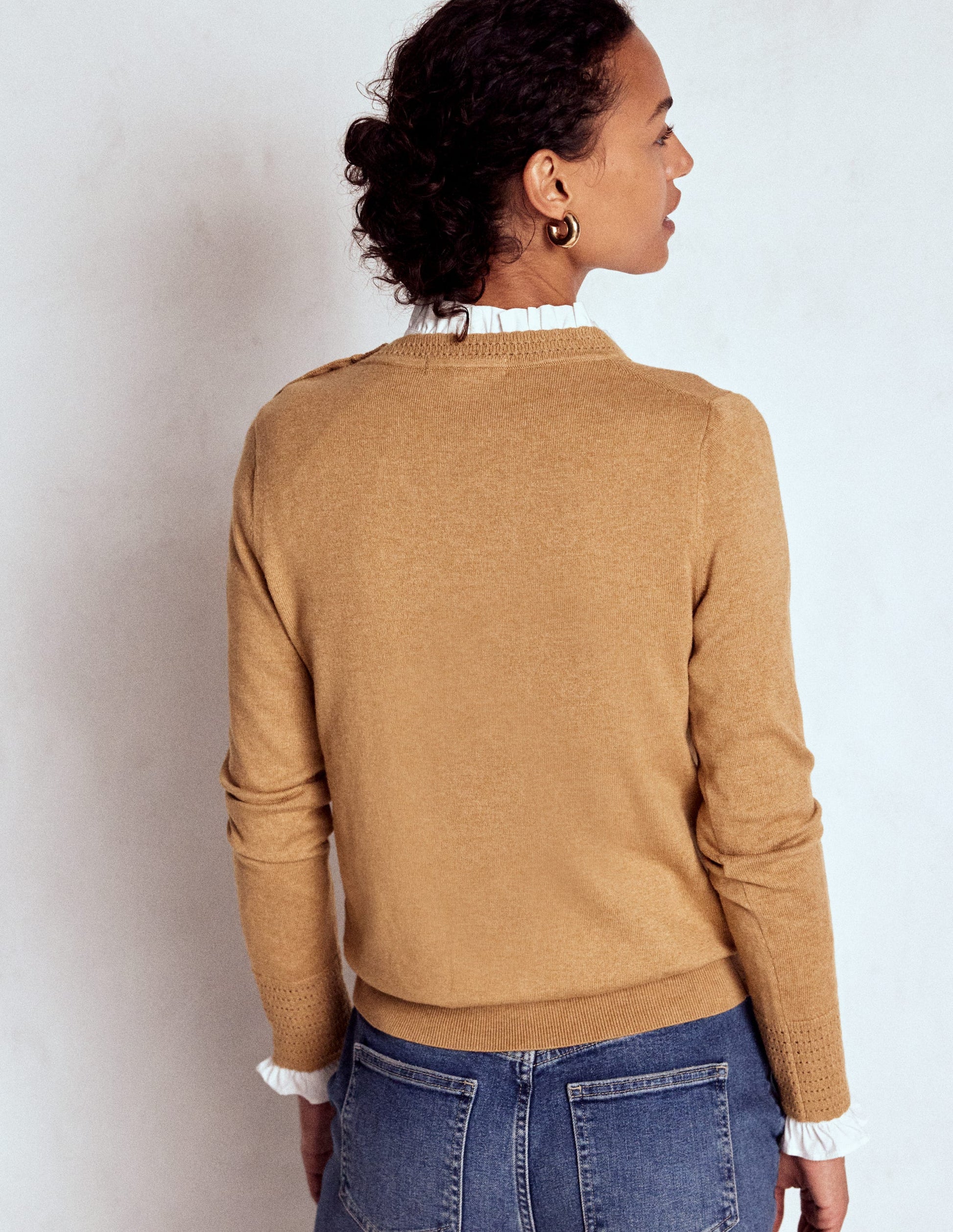 Briony Stitch Sweater-Camel Melange-3