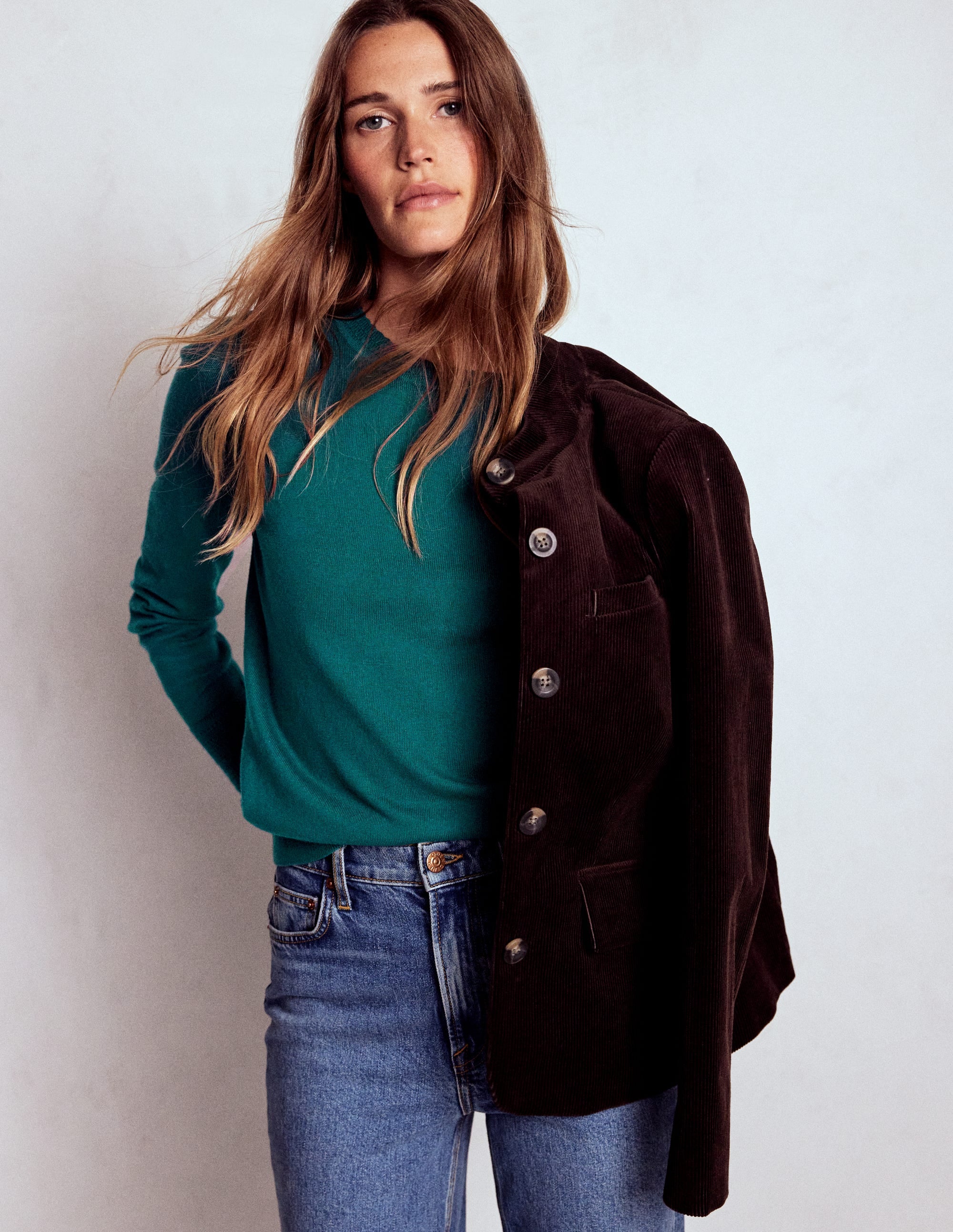 Briony Stitch Sweater-Drake Green - Image 1