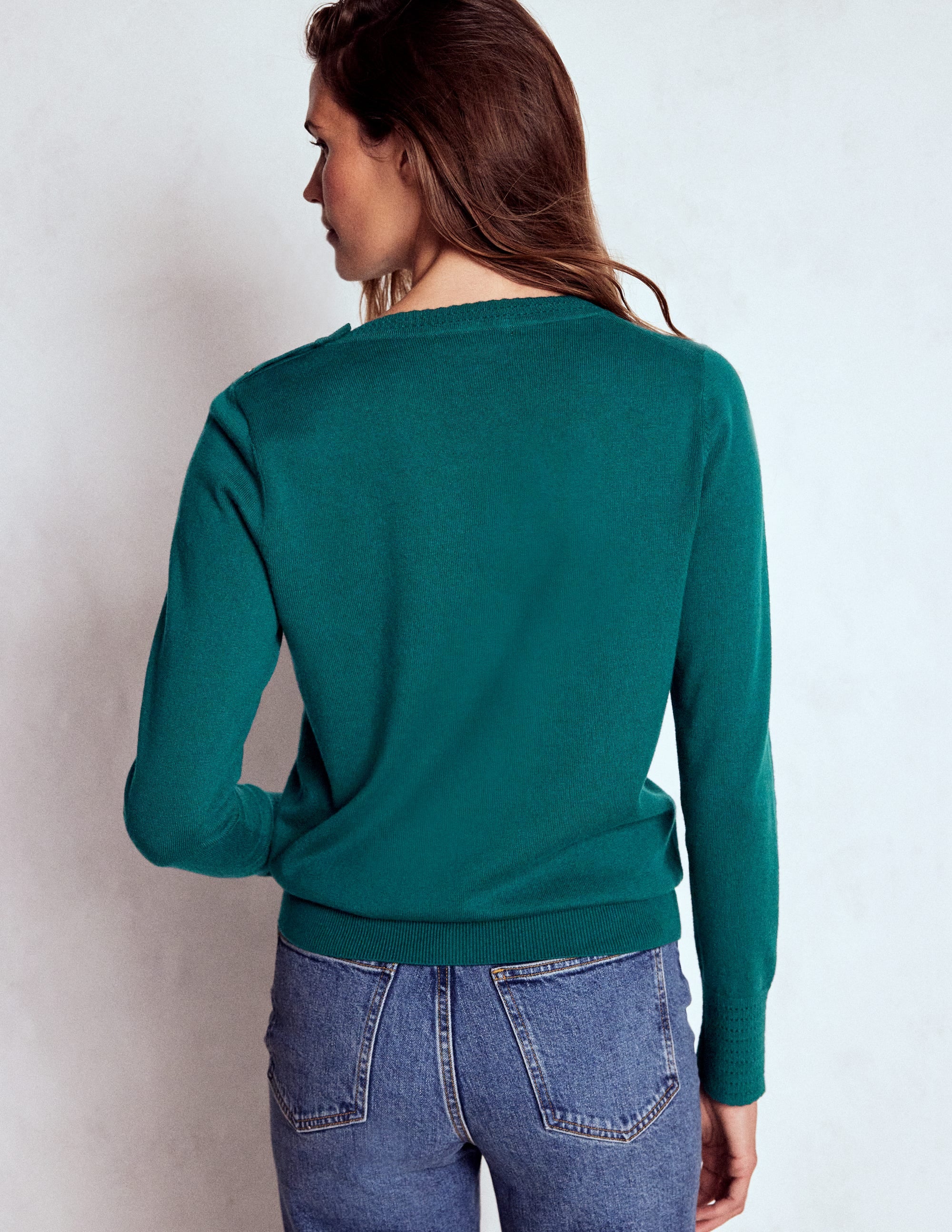 Briony Stitch Sweater-Drake Green - Image 3