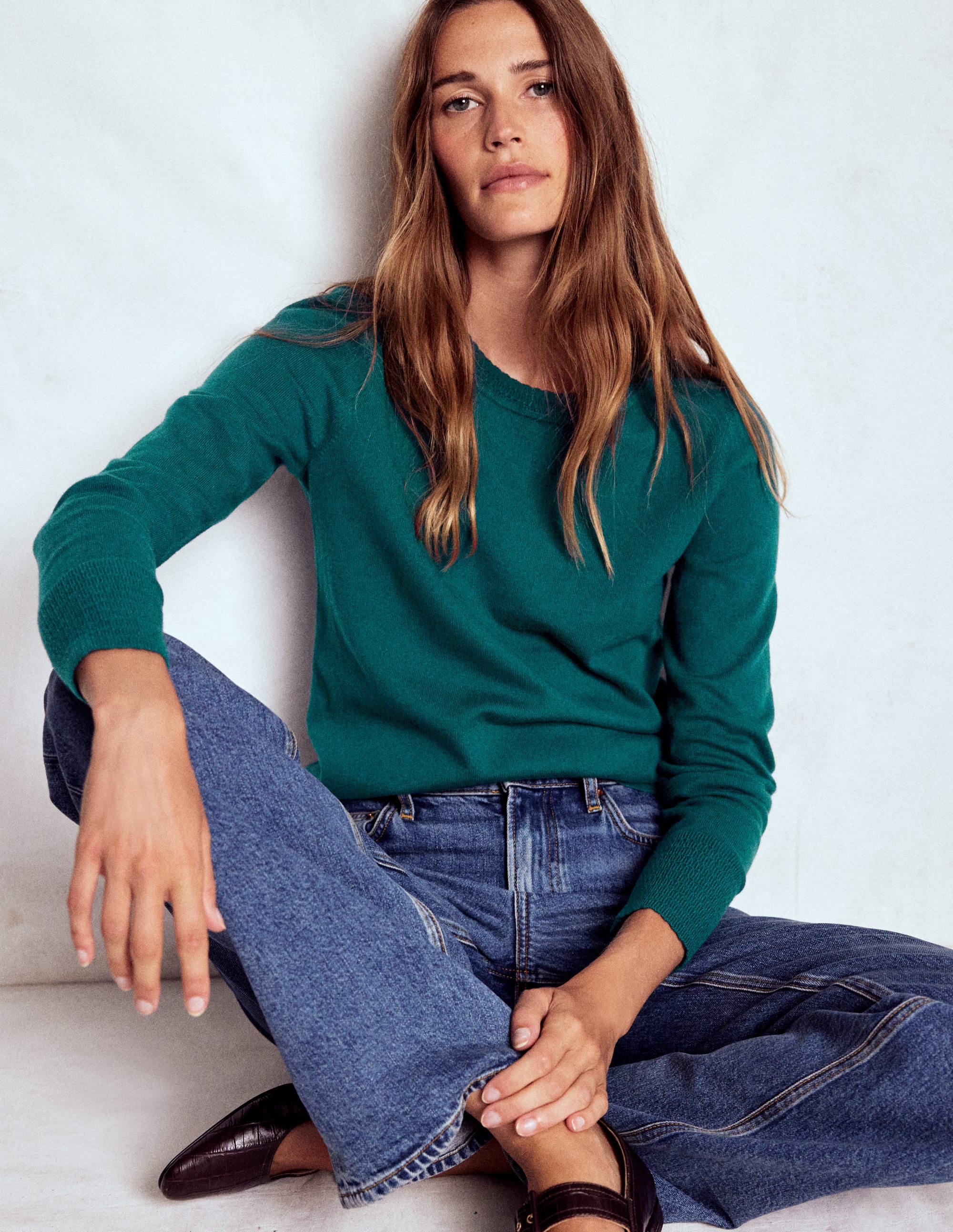 Briony Stitch Sweater-Drake Green - Image 4