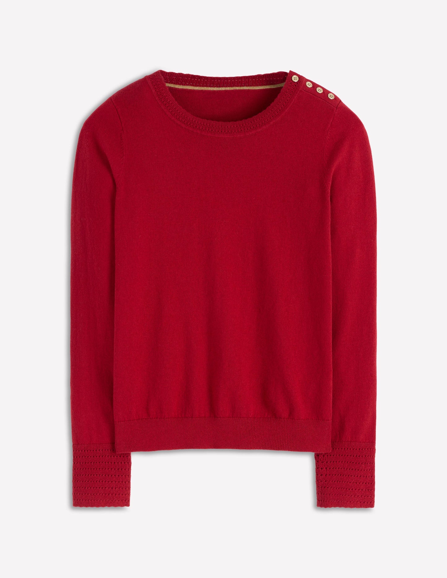 Briony Stitch Sweater-Red Liquorice