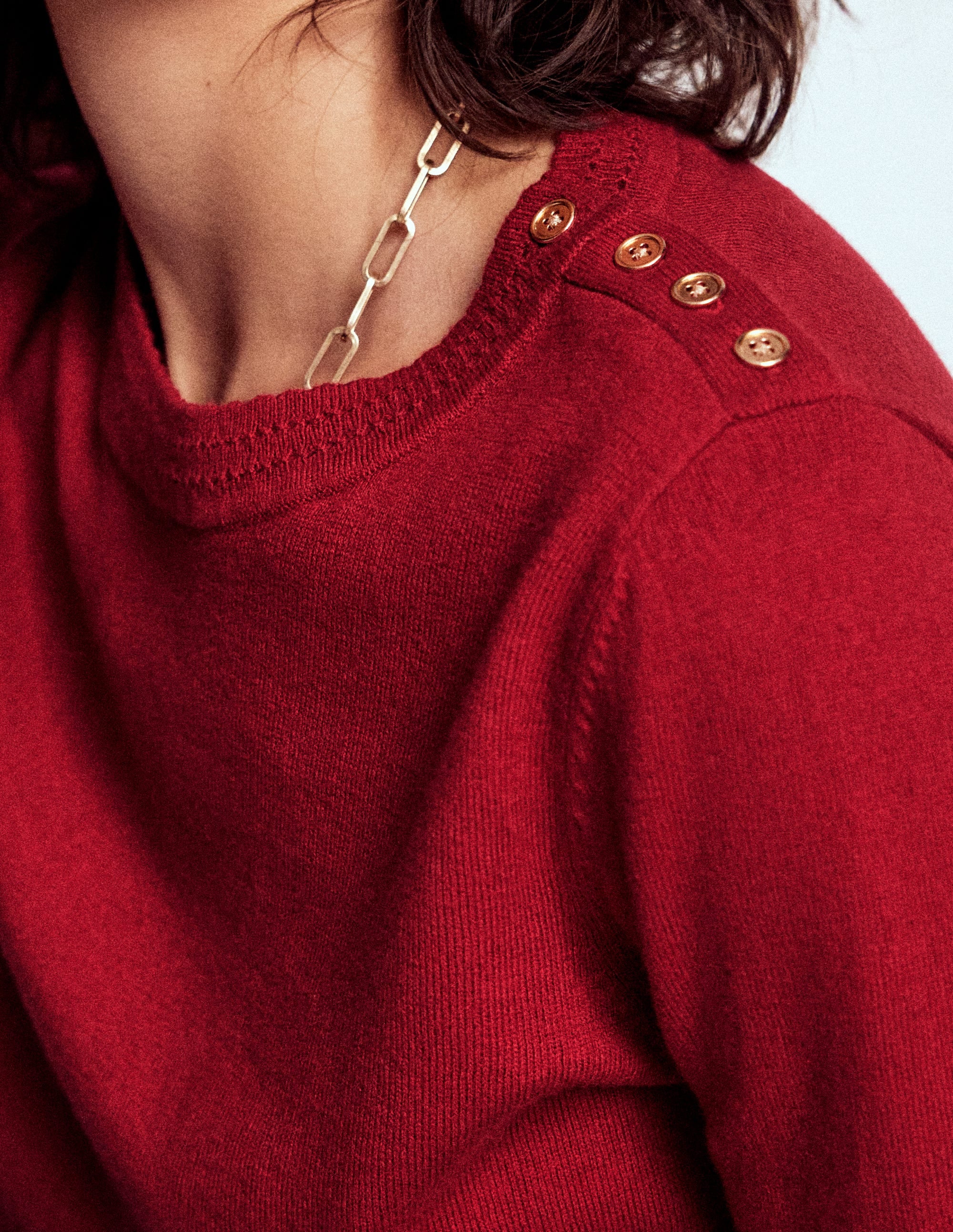 Briony Stitch Sweater-Red Liquorice - Image 3