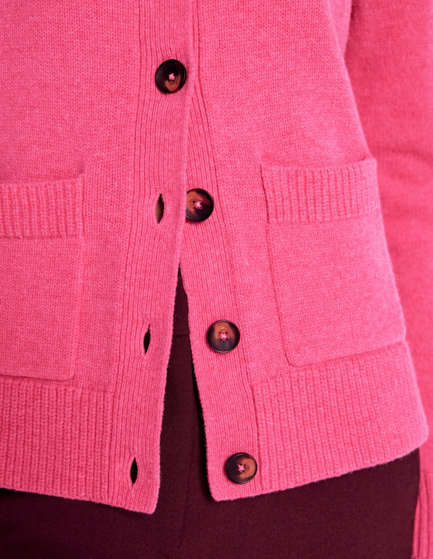Marion Merino Cardigan-Rose Pink
