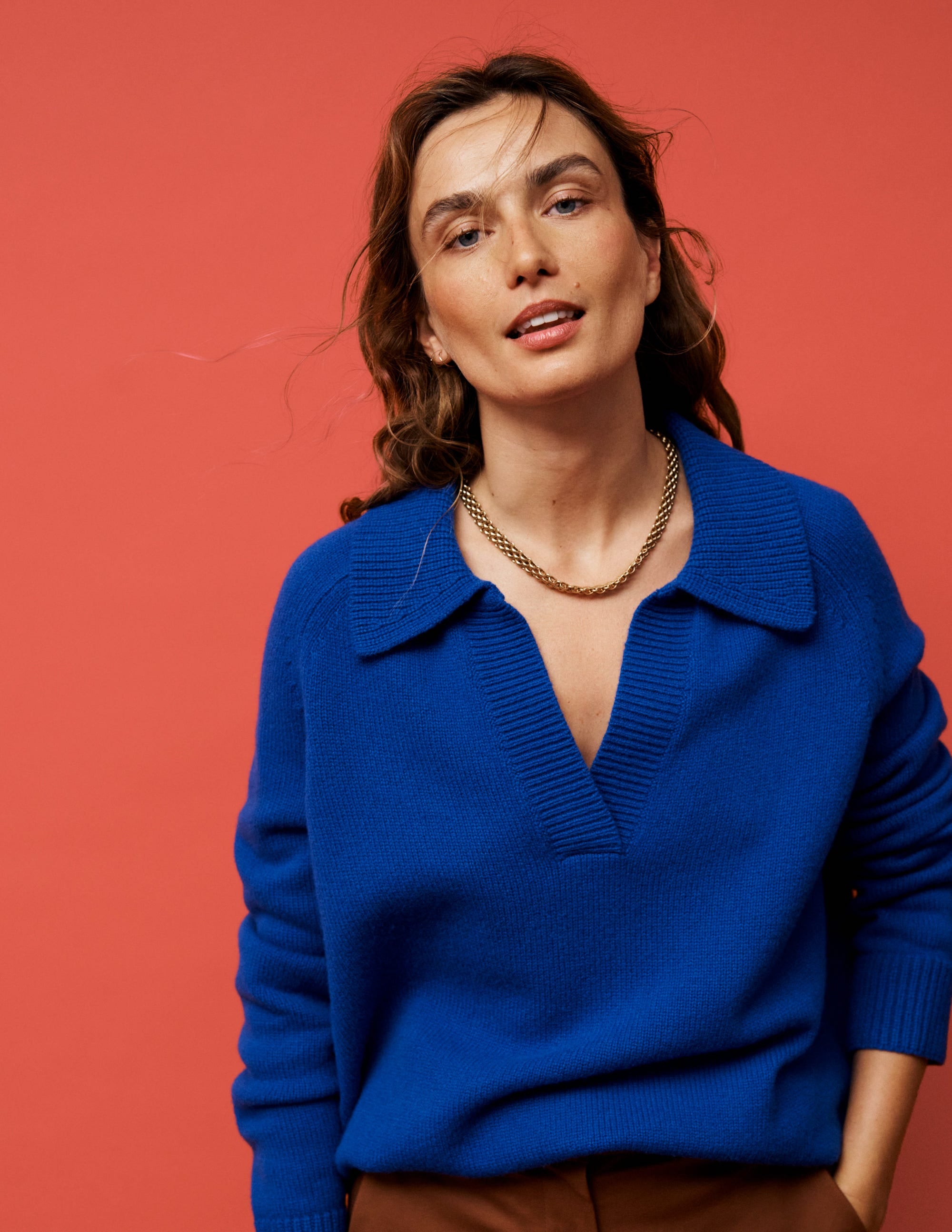 Marion Merino Henley Sweater-Blue Heron - Image 6