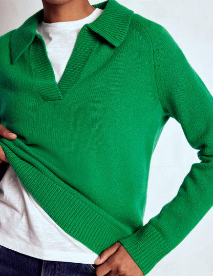 Marion Merino Henley Sweater-Rich Emerald-2