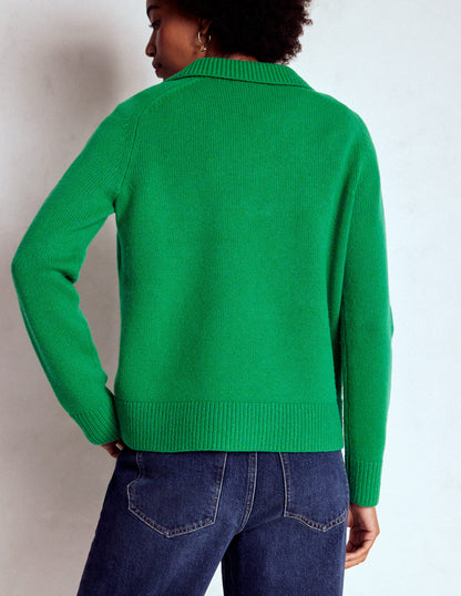 Marion Merino Henley Sweater-Rich Emerald-3