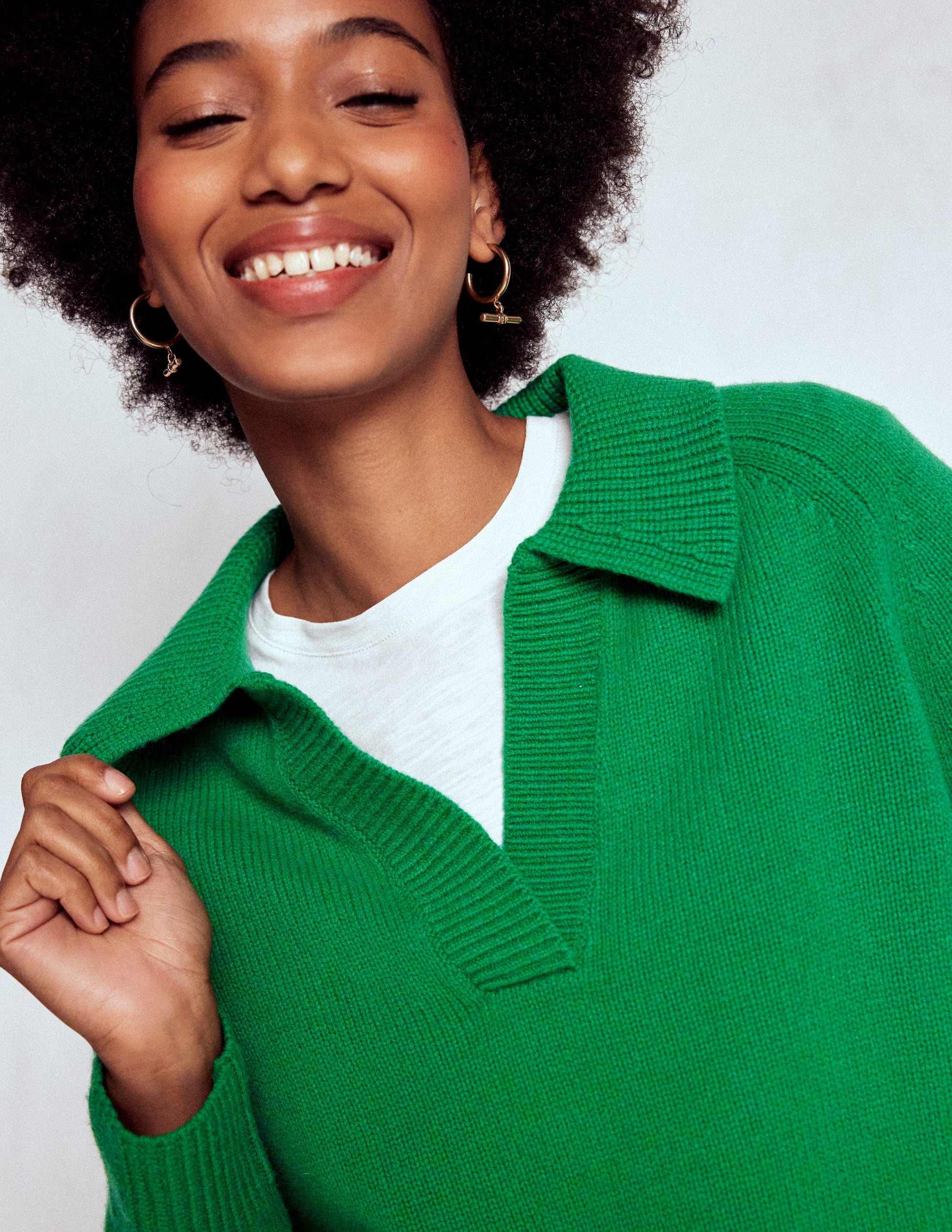 Marion Merino Henley Sweater-Rich Emerald-4