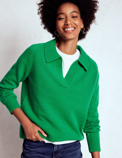 Marion Merino Henley Sweater-Rich Emerald-5