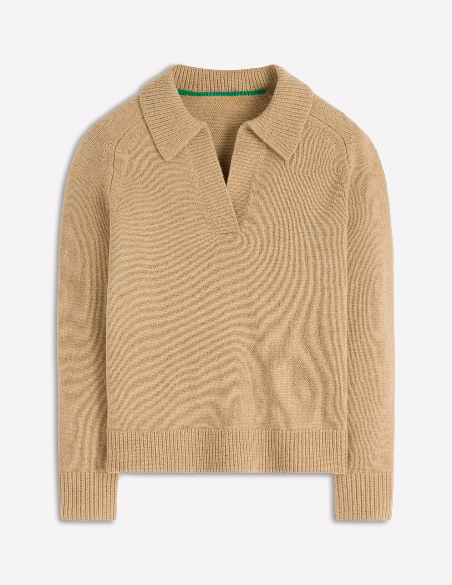 Marion Merino Henley Sweater-Camel Melange