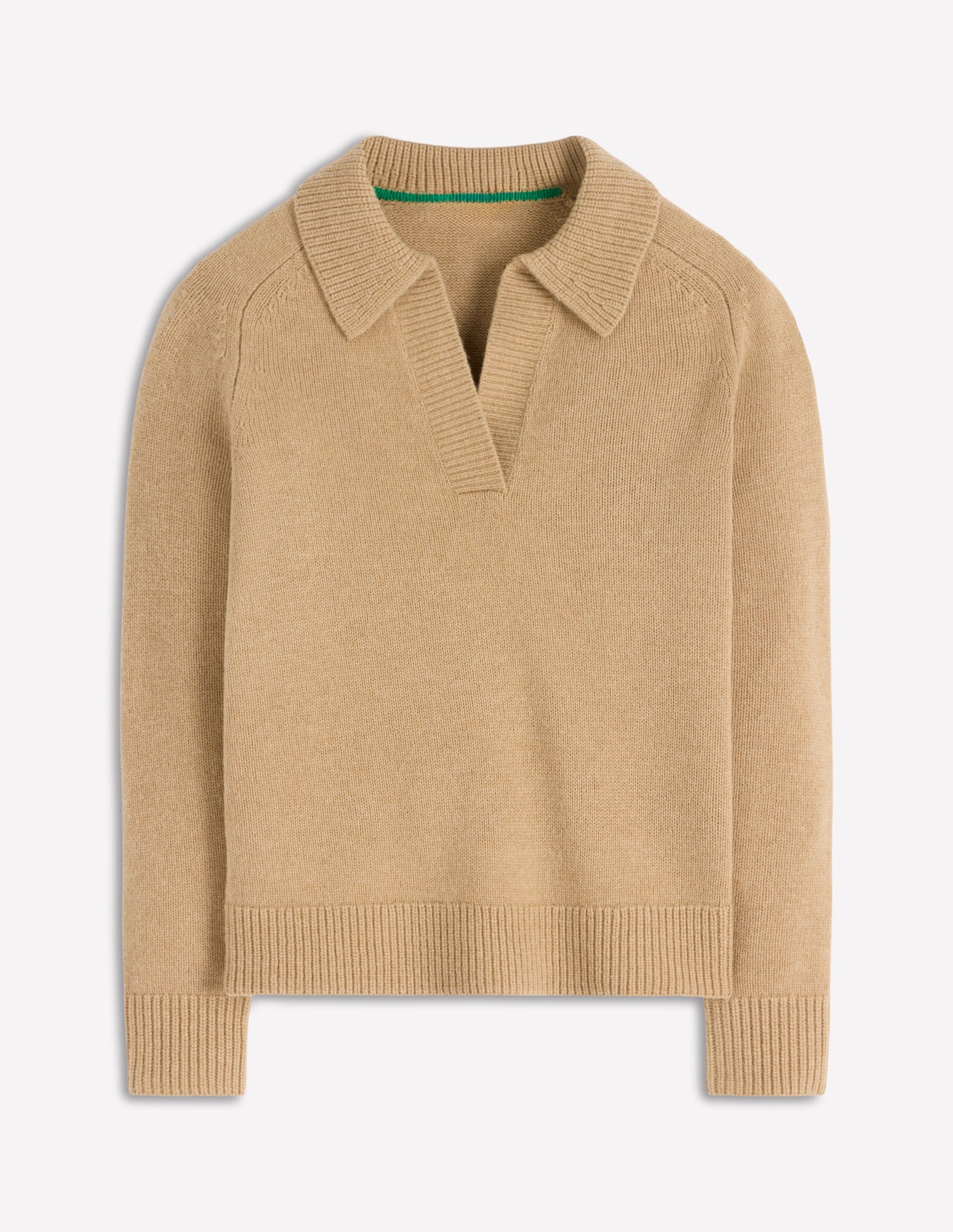 Marion Merino Henley Sweater-Camel Melange-5