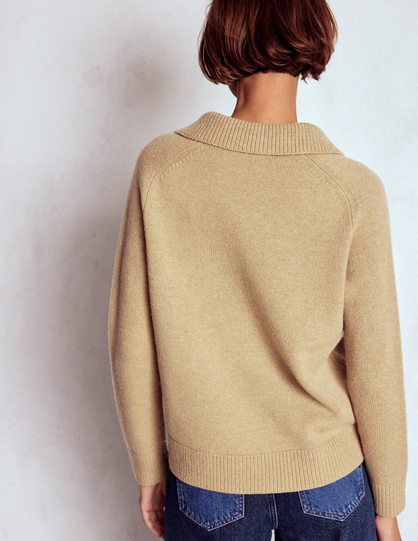 Marion Merino Henley Sweater-Camel Melange