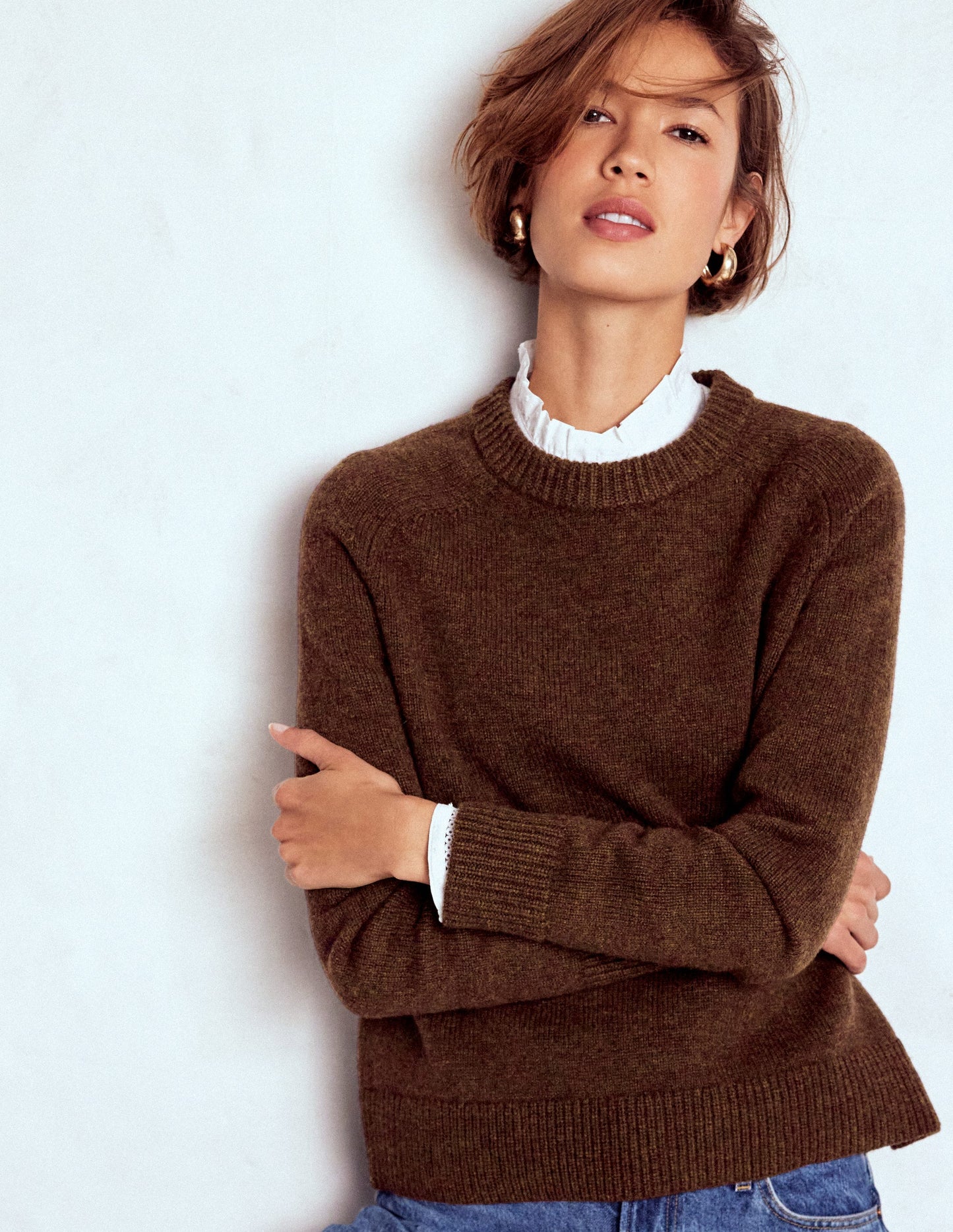 Marion Merino Sweater-Raw Umber
