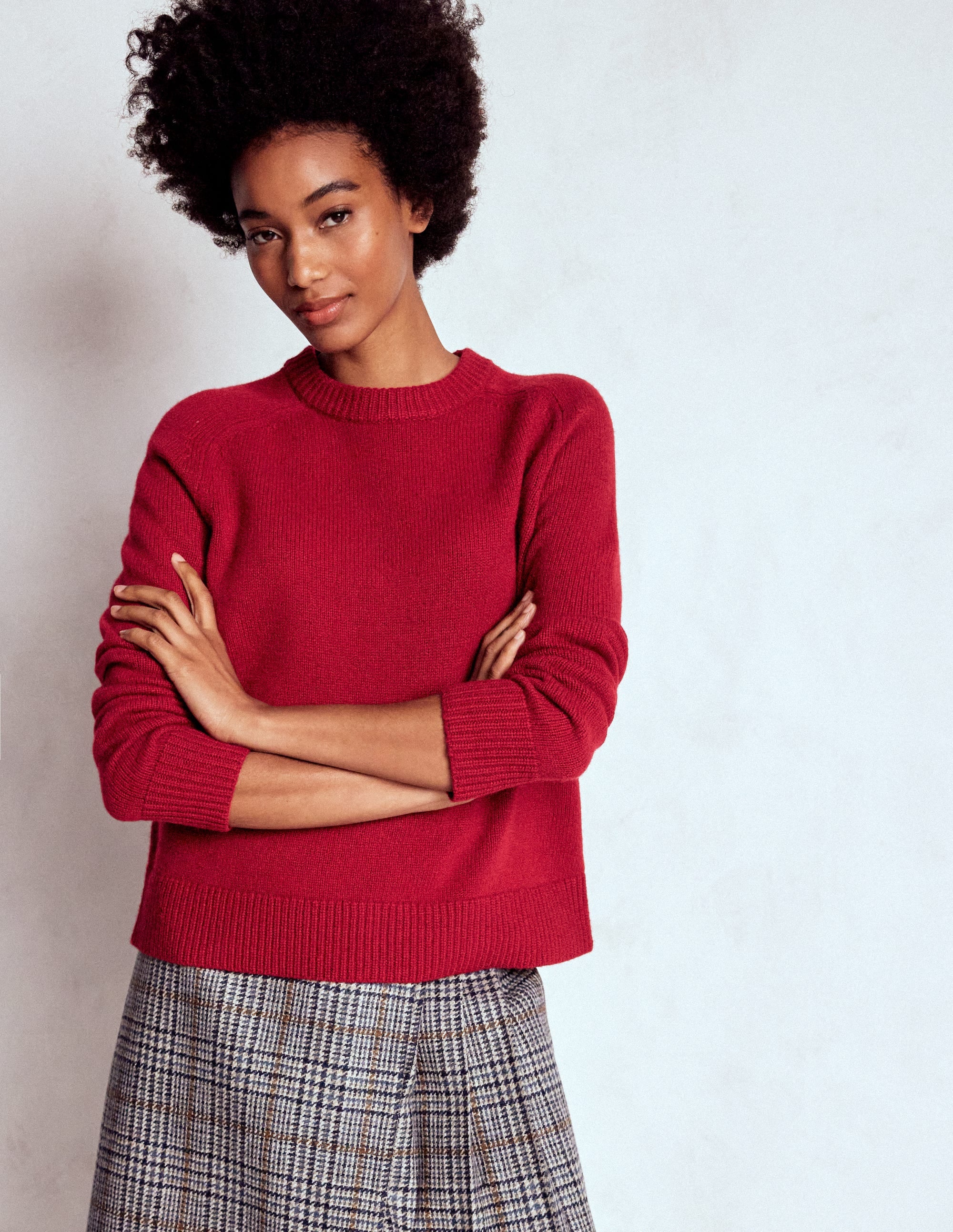 Marion Merino Sweater-Crimson Red - Image 1