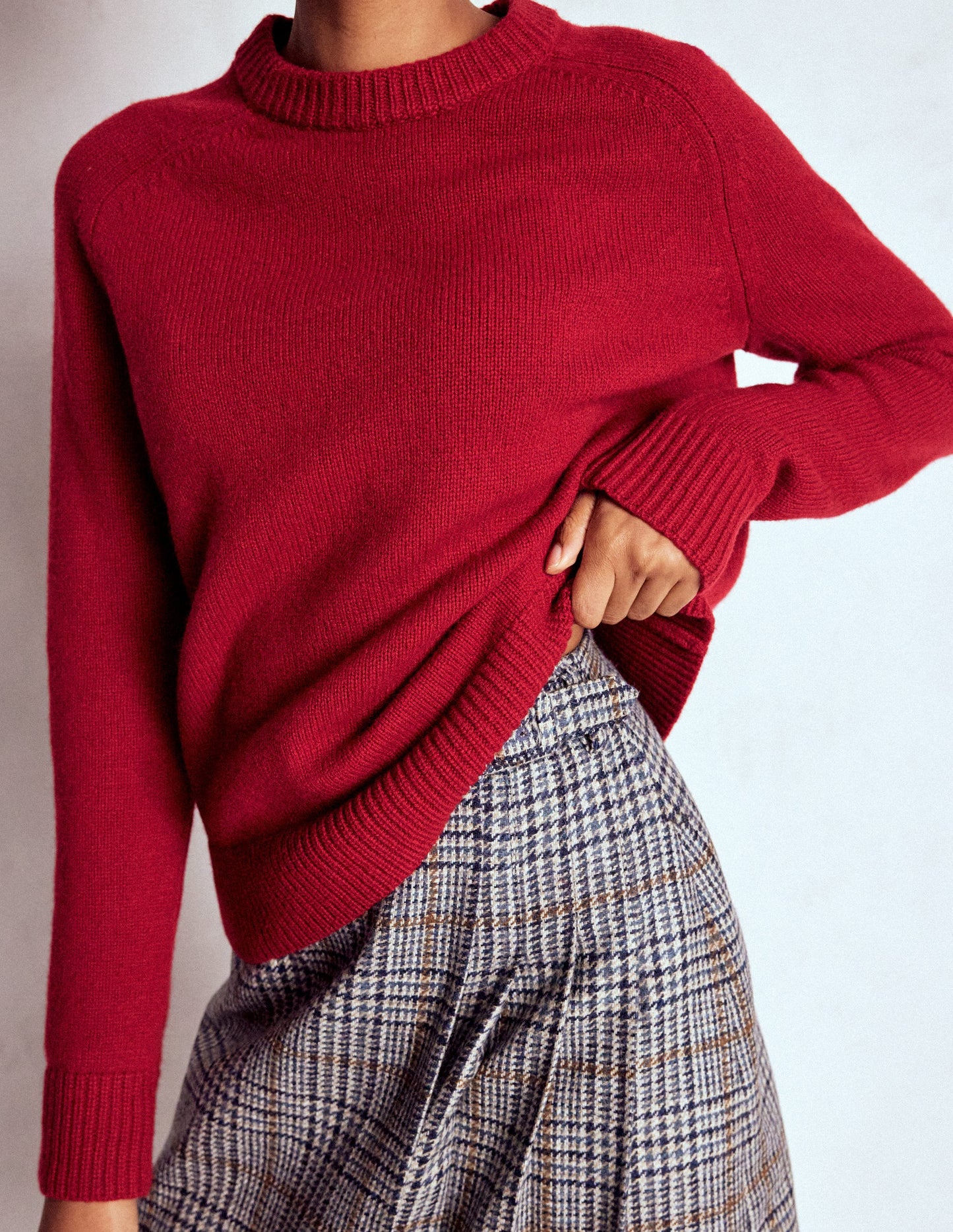 Marion Merino Sweater-Crimson Red