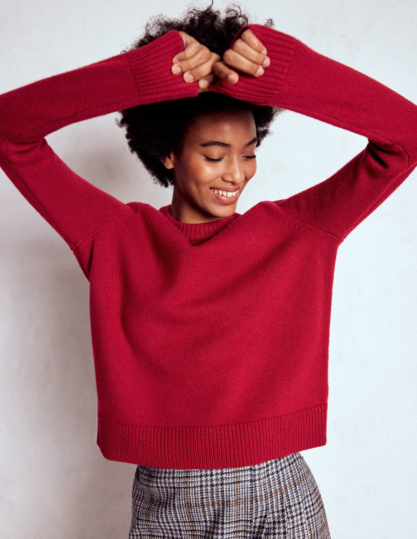 Marion Merino Sweater-Crimson Red