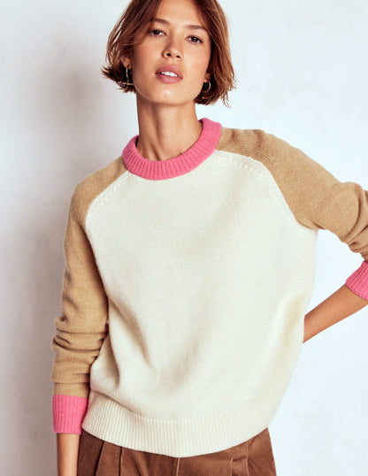 Marion Merino Sweater-Warm Ivory, Colourblock-4