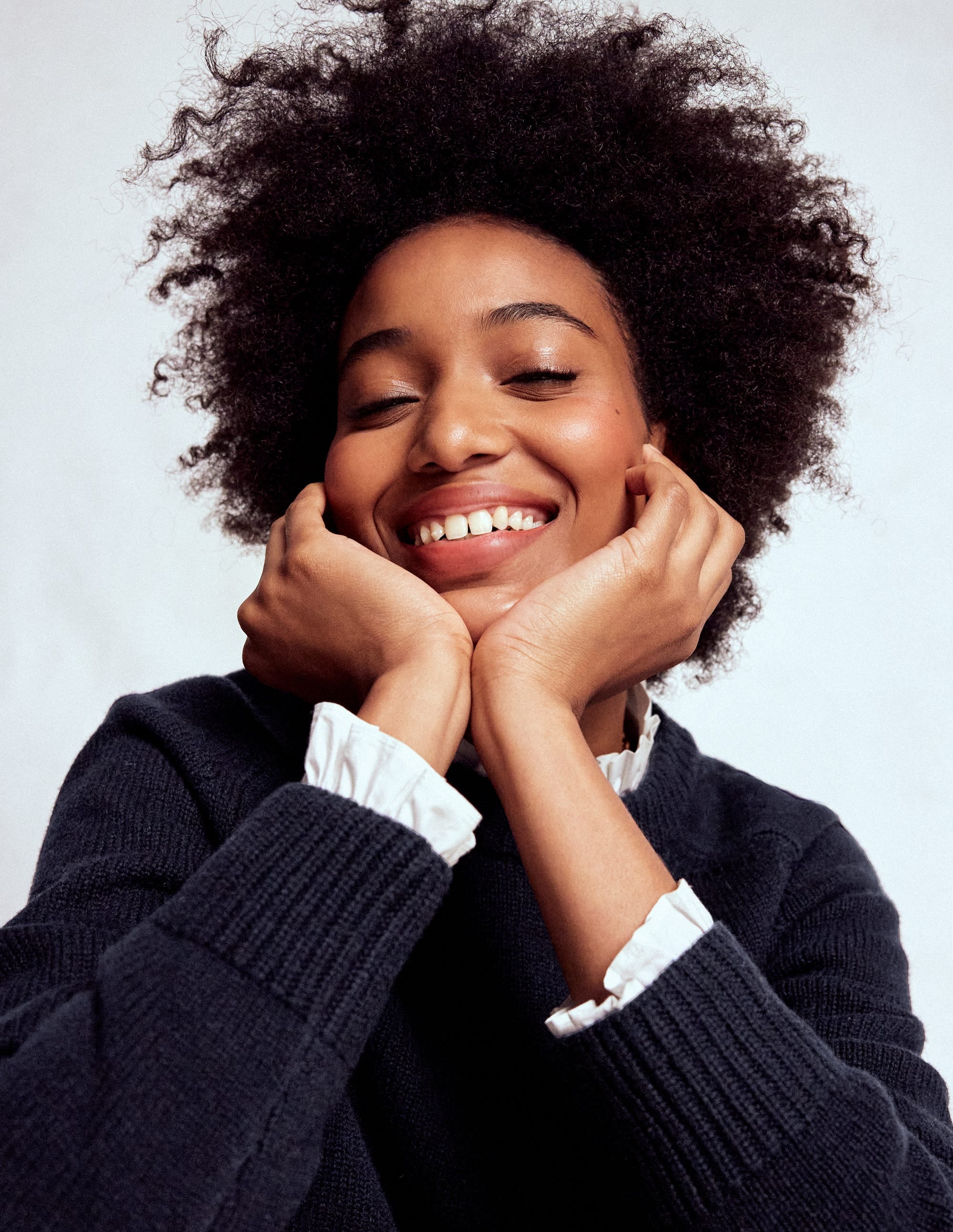 MERINO WOOL SWEATER NAVY Sサイズ Navy Merino Wool Sweater | Kirrin Finch