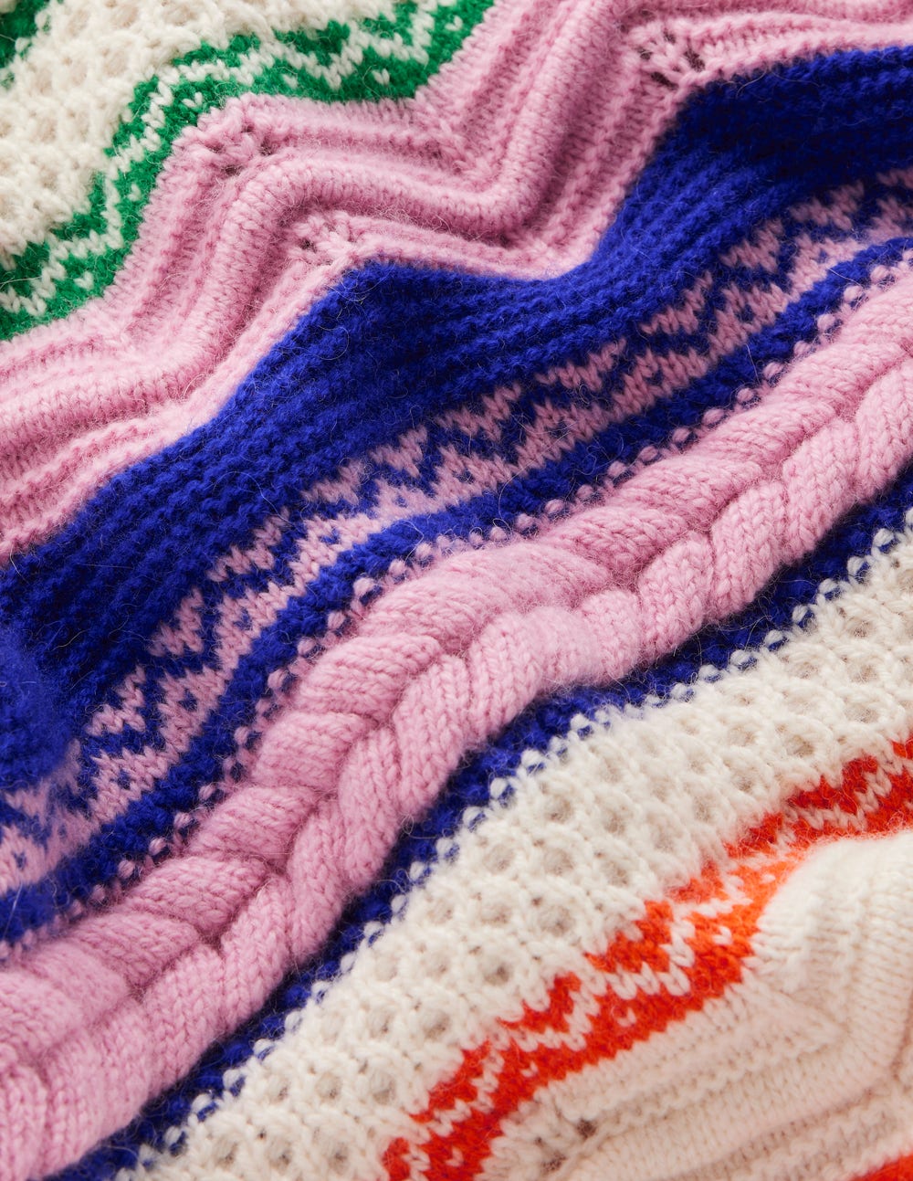 Textured Fair Isle Sweater-Multi