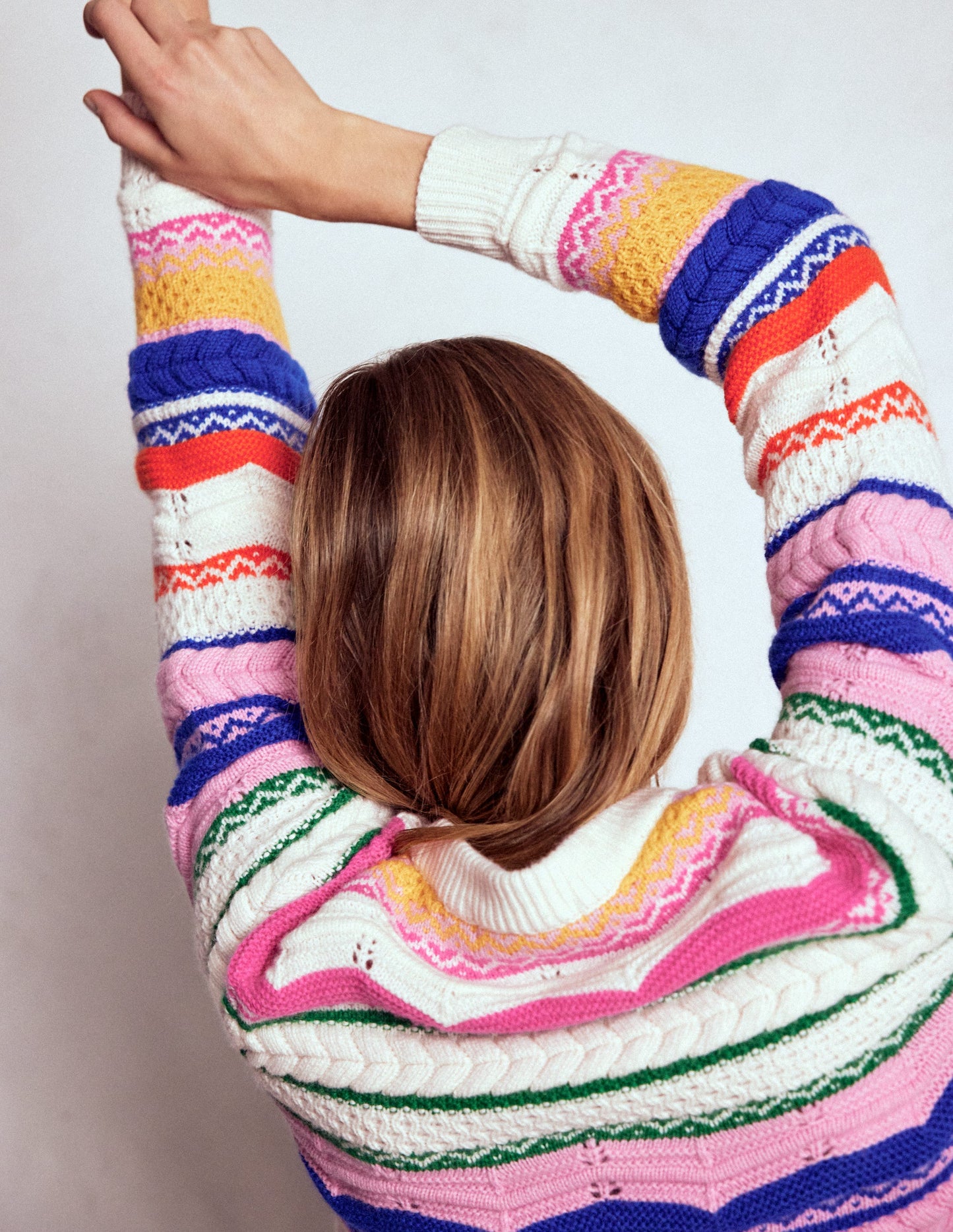 Textured Fair Isle Sweater-Multi