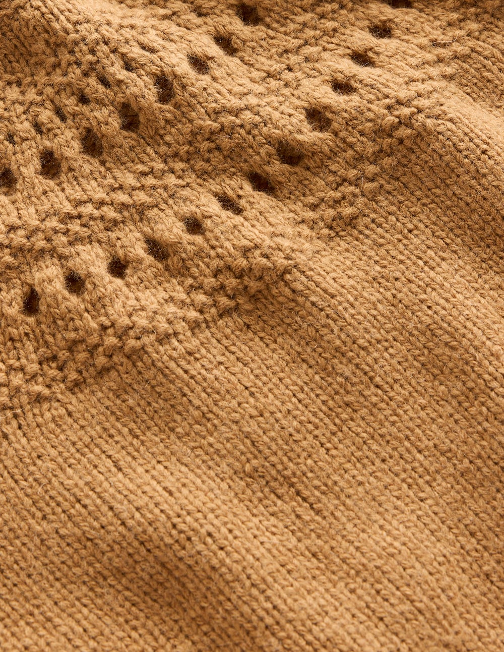 Fluffy Chunky Sweater-Camel Melange-7
