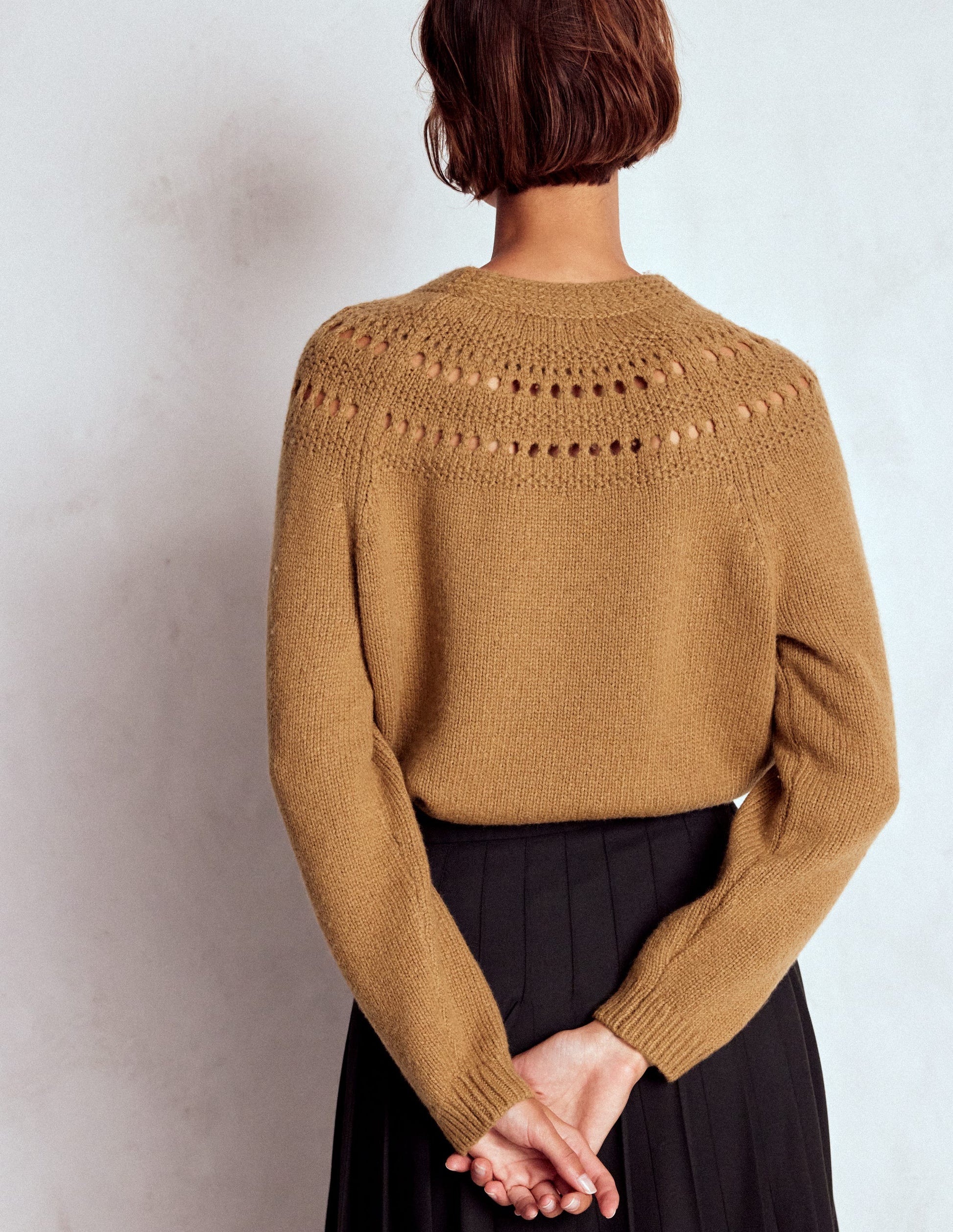 Fluffy Chunky Sweater-Camel Melange-3