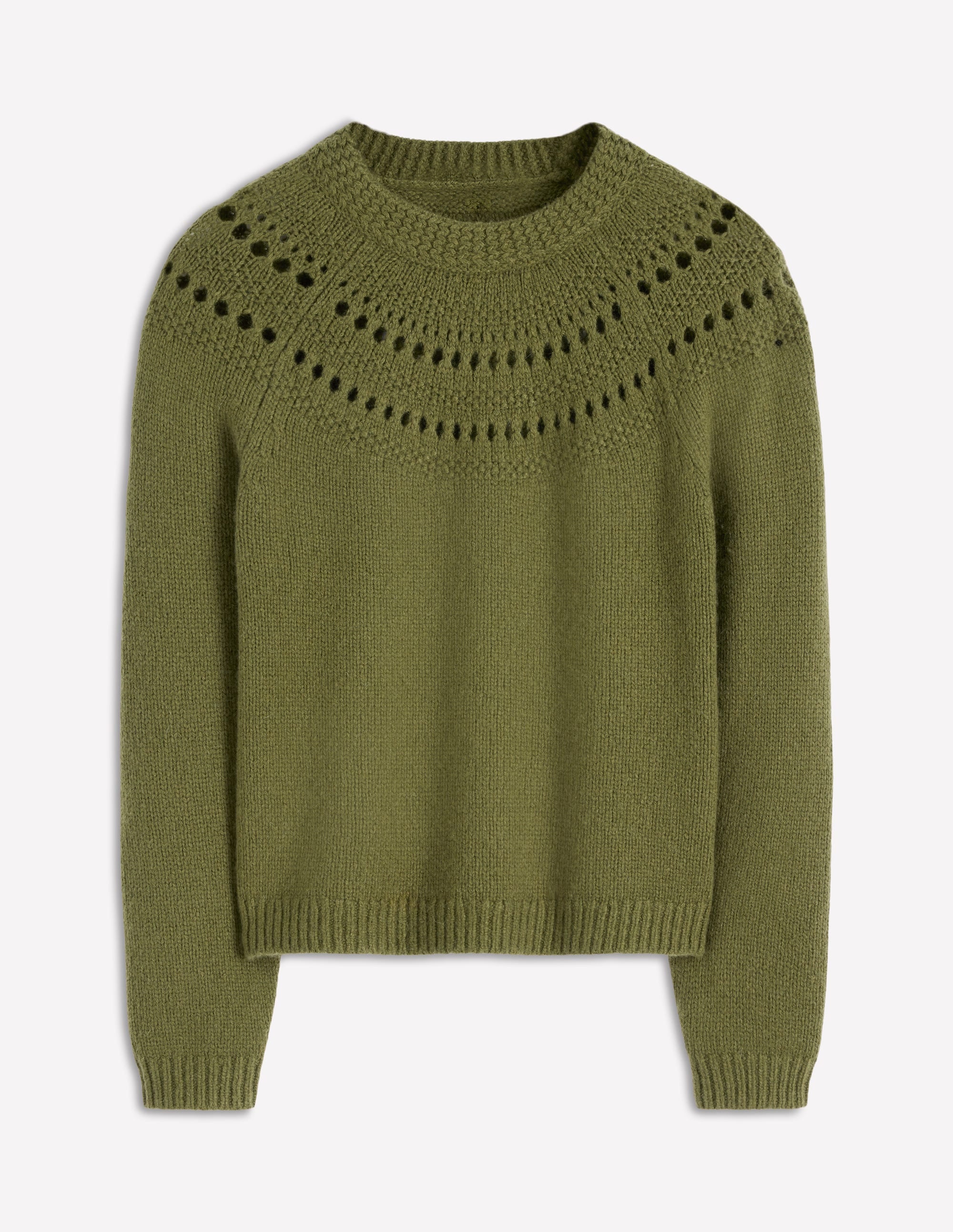 Fluffy Chunky Sweater-Woodland Green | Boden USA