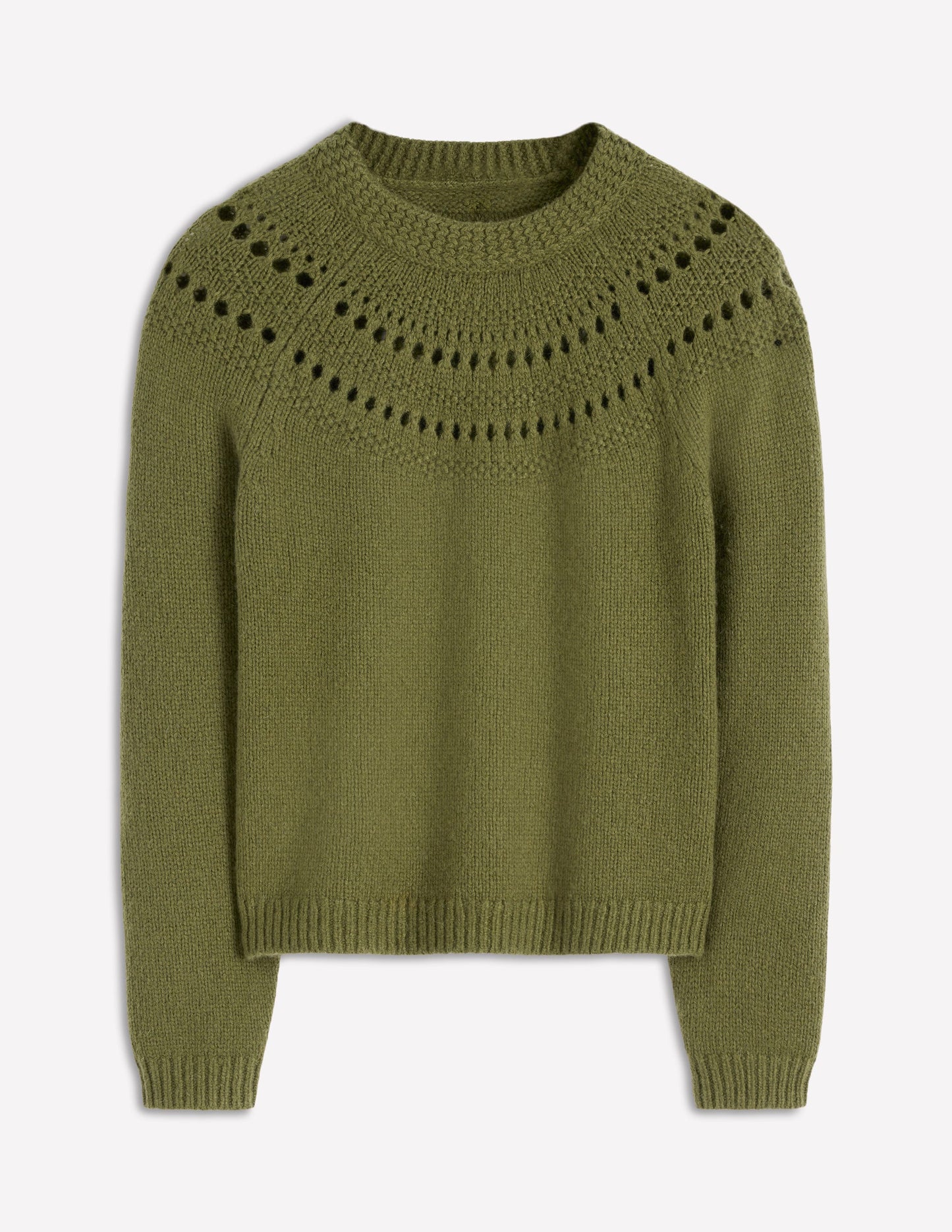 Fluffy Chunky Sweater-Woodland Green