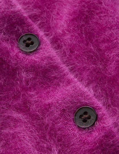 Eva Brushed Cashmere Cardigan-Regal Purple-7