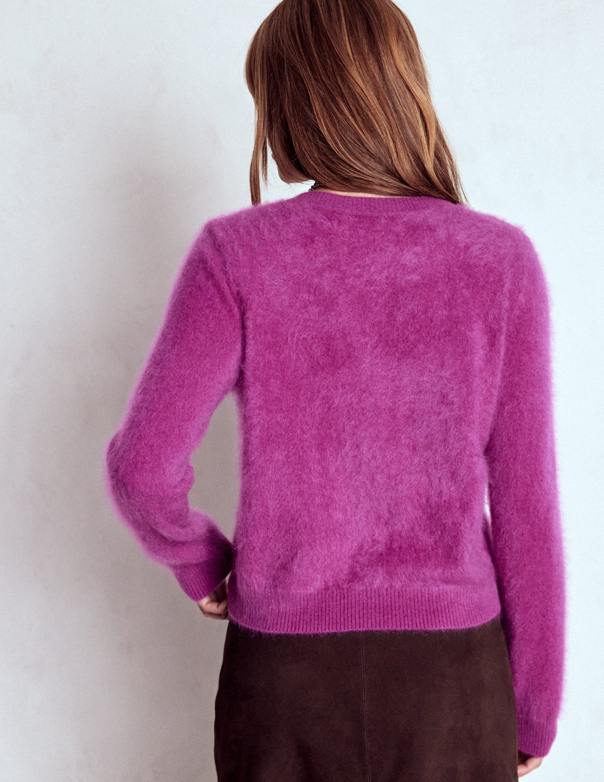 Eva Brushed Cashmere Cardigan-Regal Purple-3