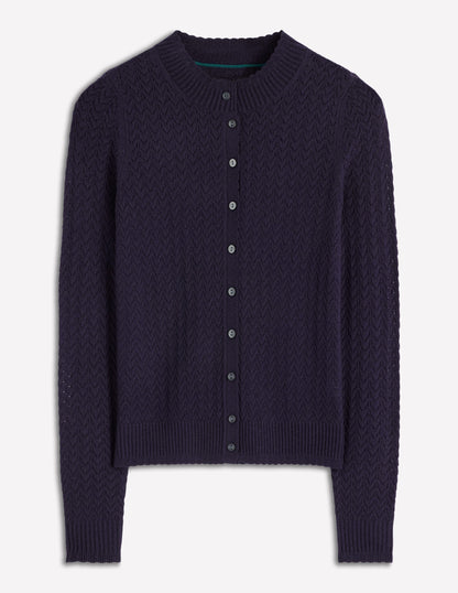 Diane Pointelle Cardigan-Navy-6