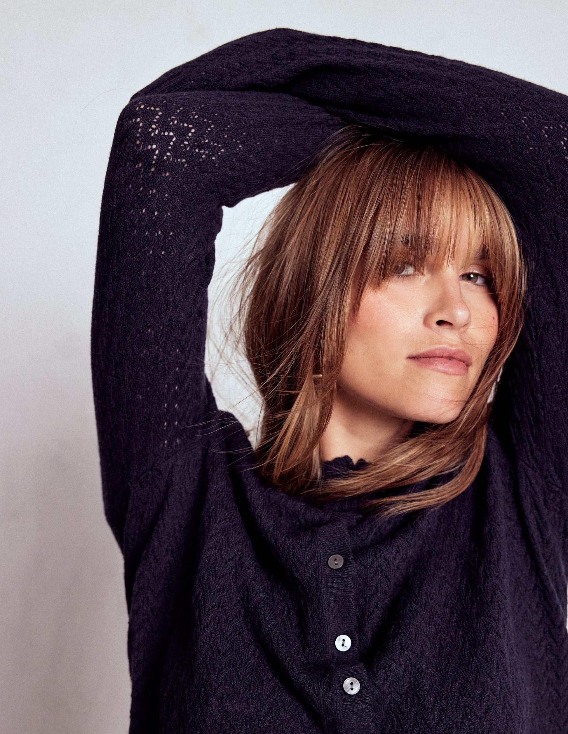 Diane Pointelle Cardigan-Navy-2