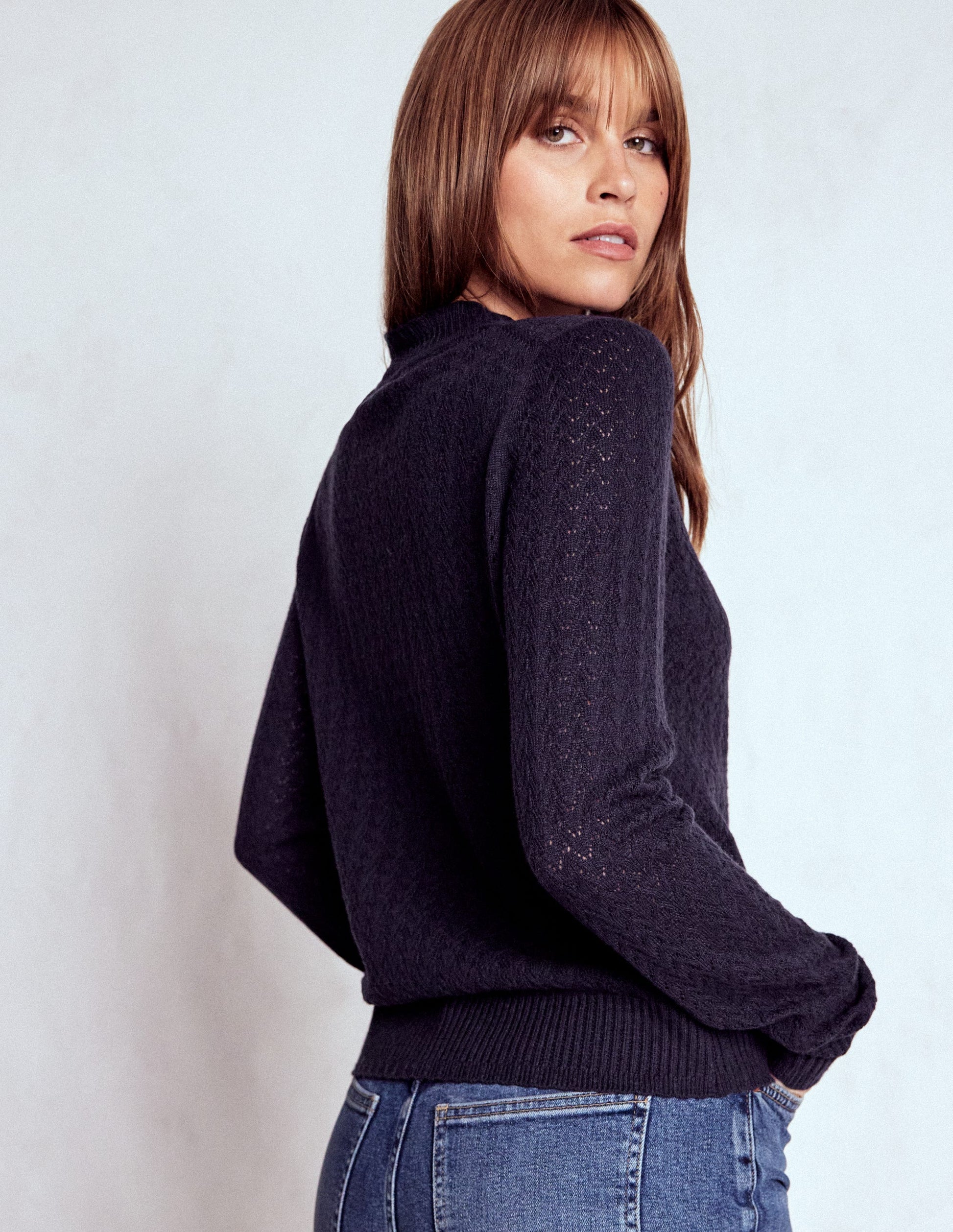 Diane Pointelle Cardigan-Navy-3