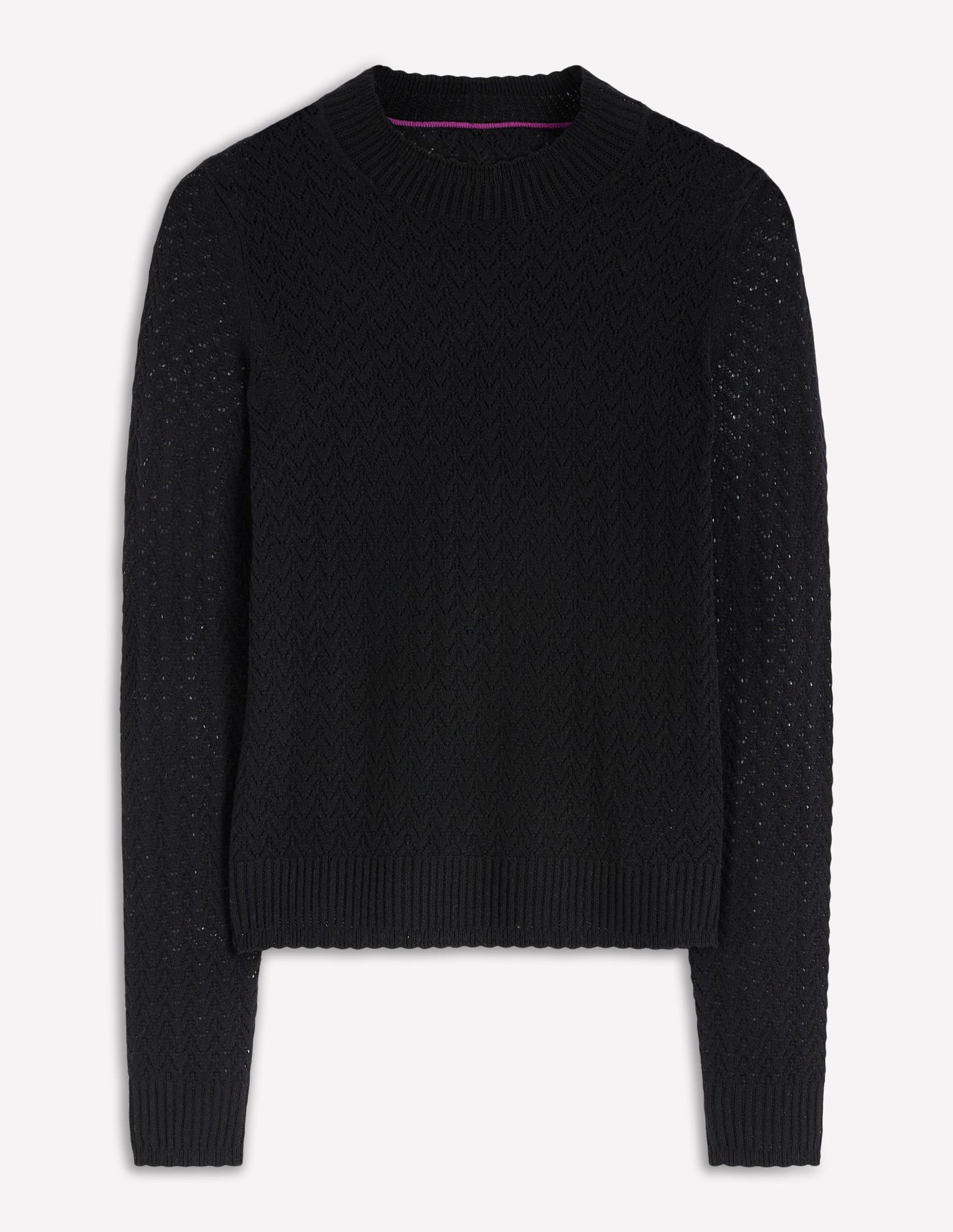 Diane Pointelle Sweater-Black