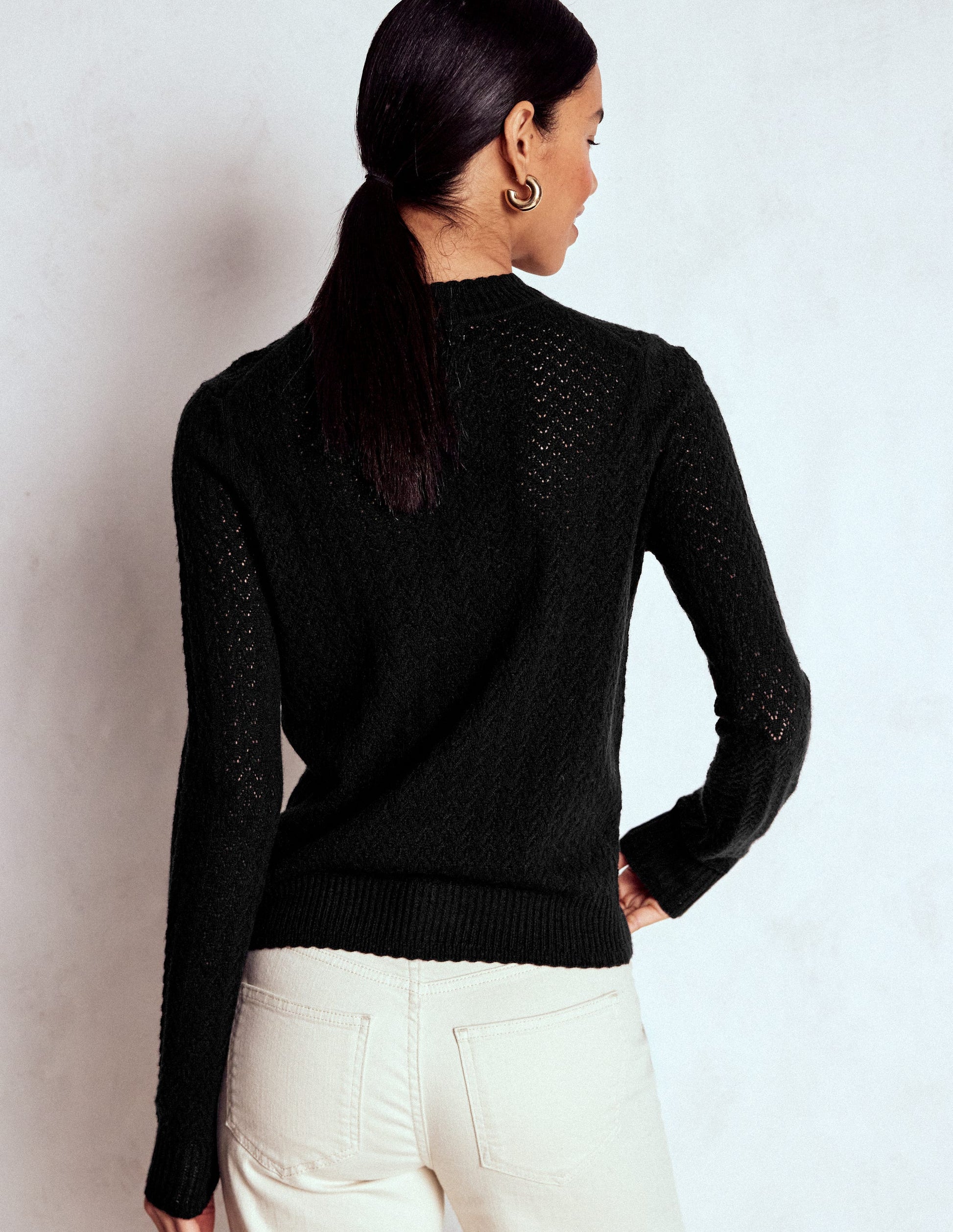 Diane Pointelle Sweater-Black-3