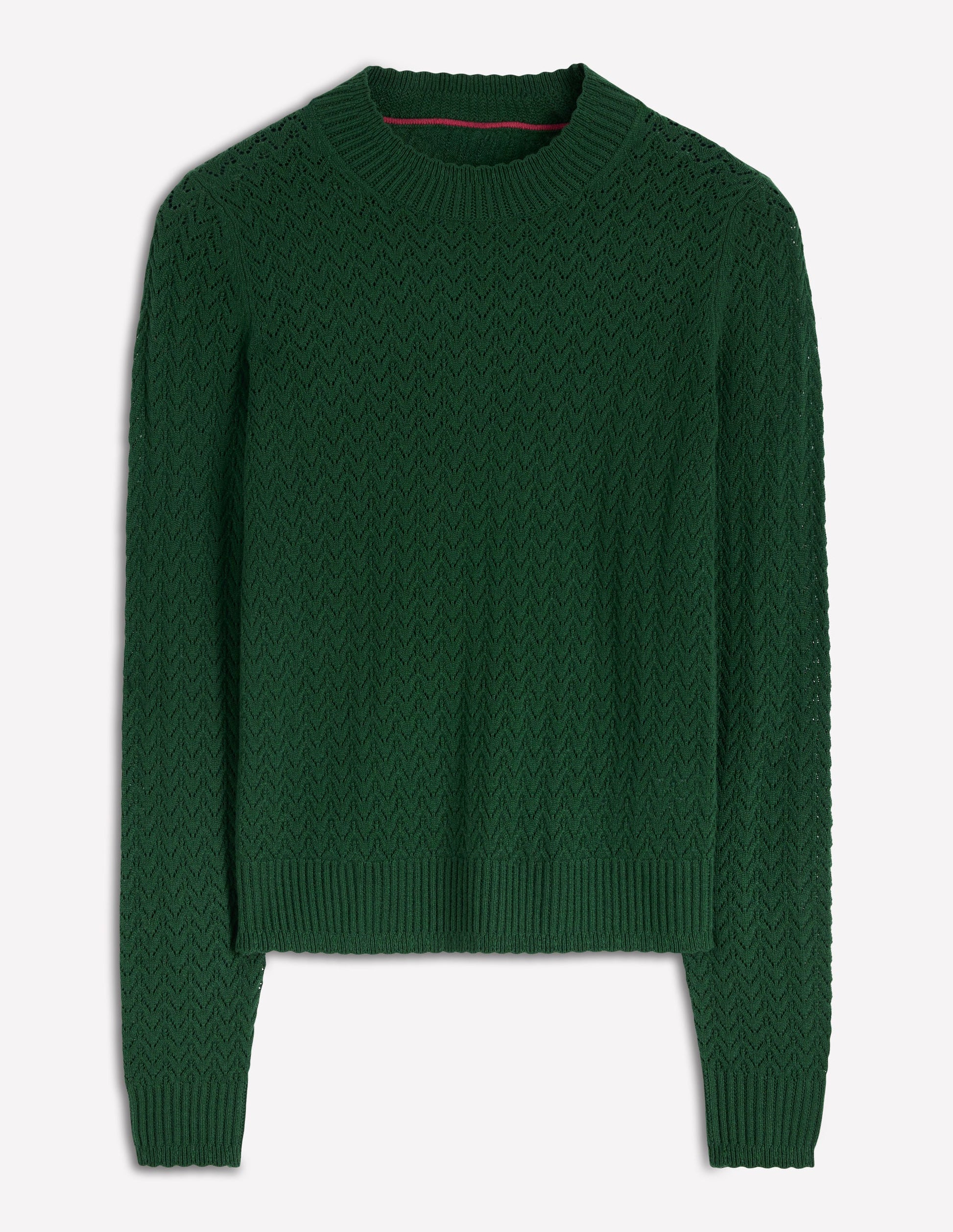 Diane Pointelle Sweater-Hunter Green-6