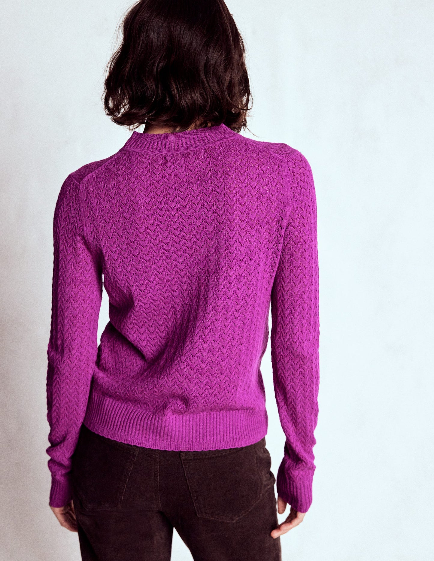 Diane Pointelle Sweater-Regal Purple