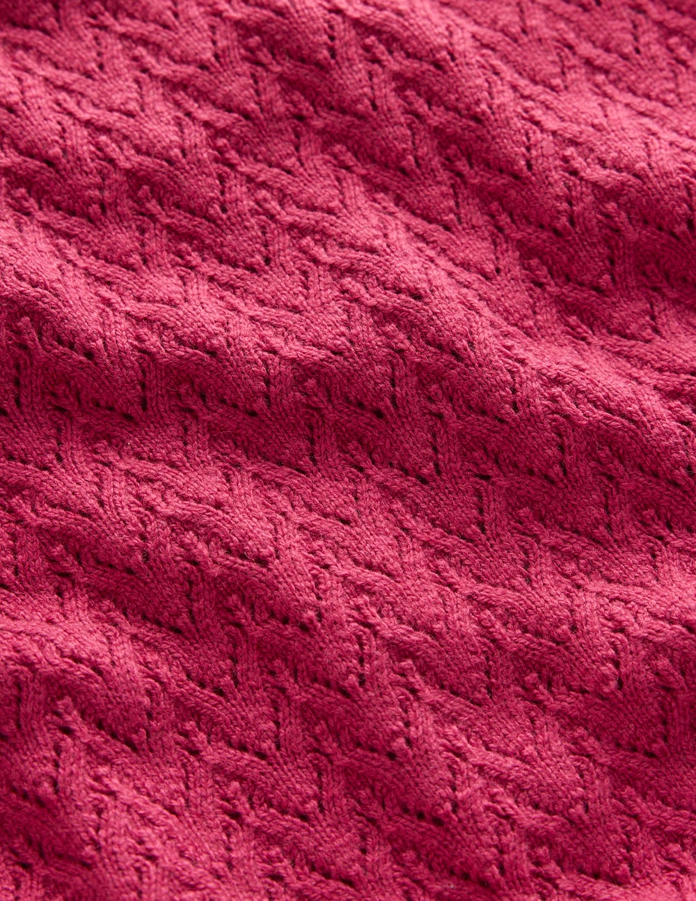 Diane Pointelle Sweater-Bright Cherry