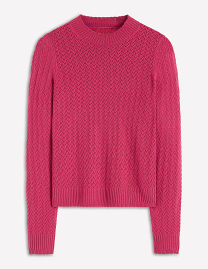 Diane Pointelle Sweater-Bright Cherry-5