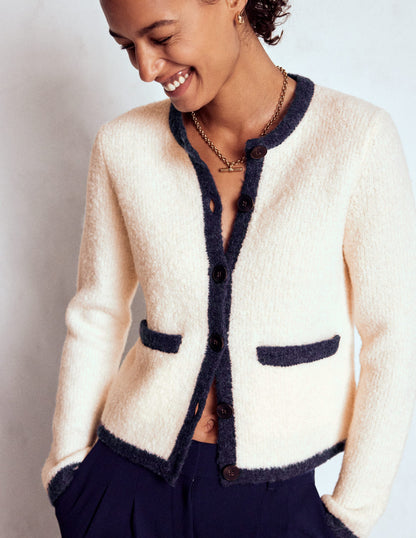 Holly Boucle Knitted Jacket-Warm Ivory, Boucle-2