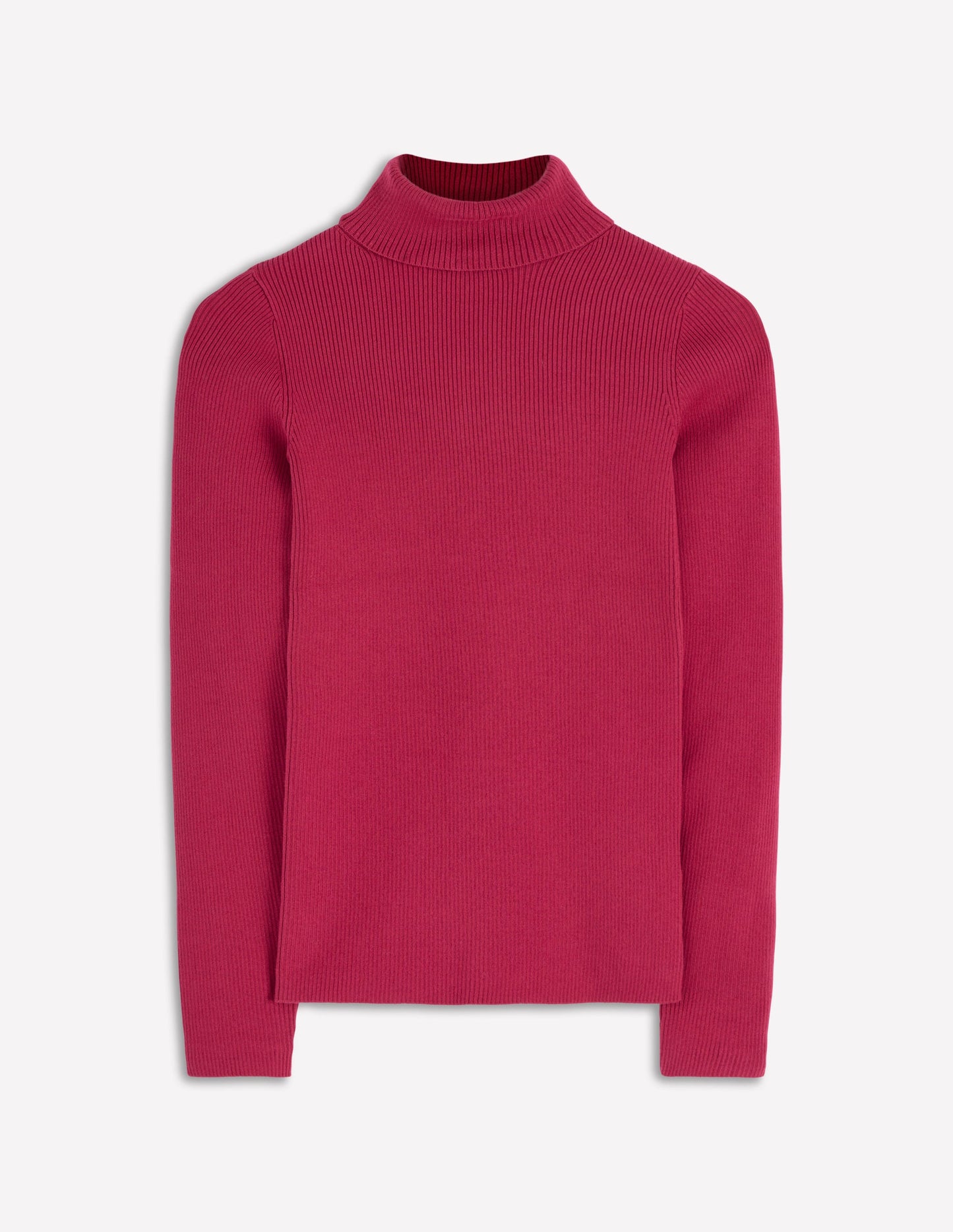 Emilia Roll Neck Sweater-Bright Cherry