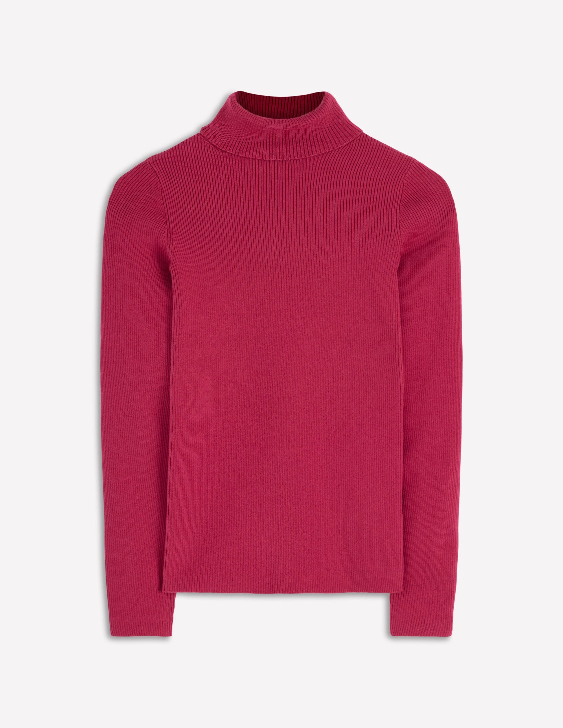 Emilia Roll Neck Sweater-Bright Cherry-4