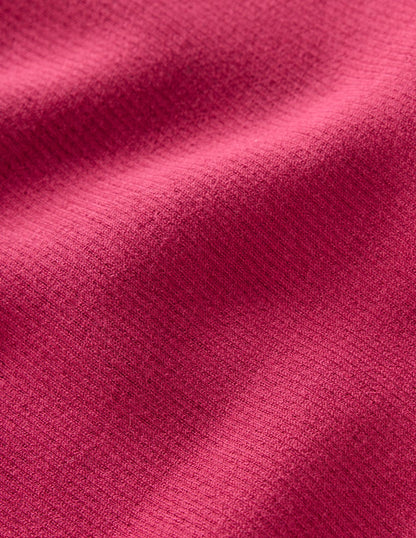 Emilia Roll Neck Sweater-Bright Cherry-5