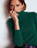 Emilia Roll Neck Sweater-Emerald Night