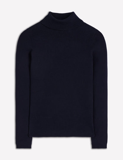 Emilia Roll Neck Sweater-Navy-6