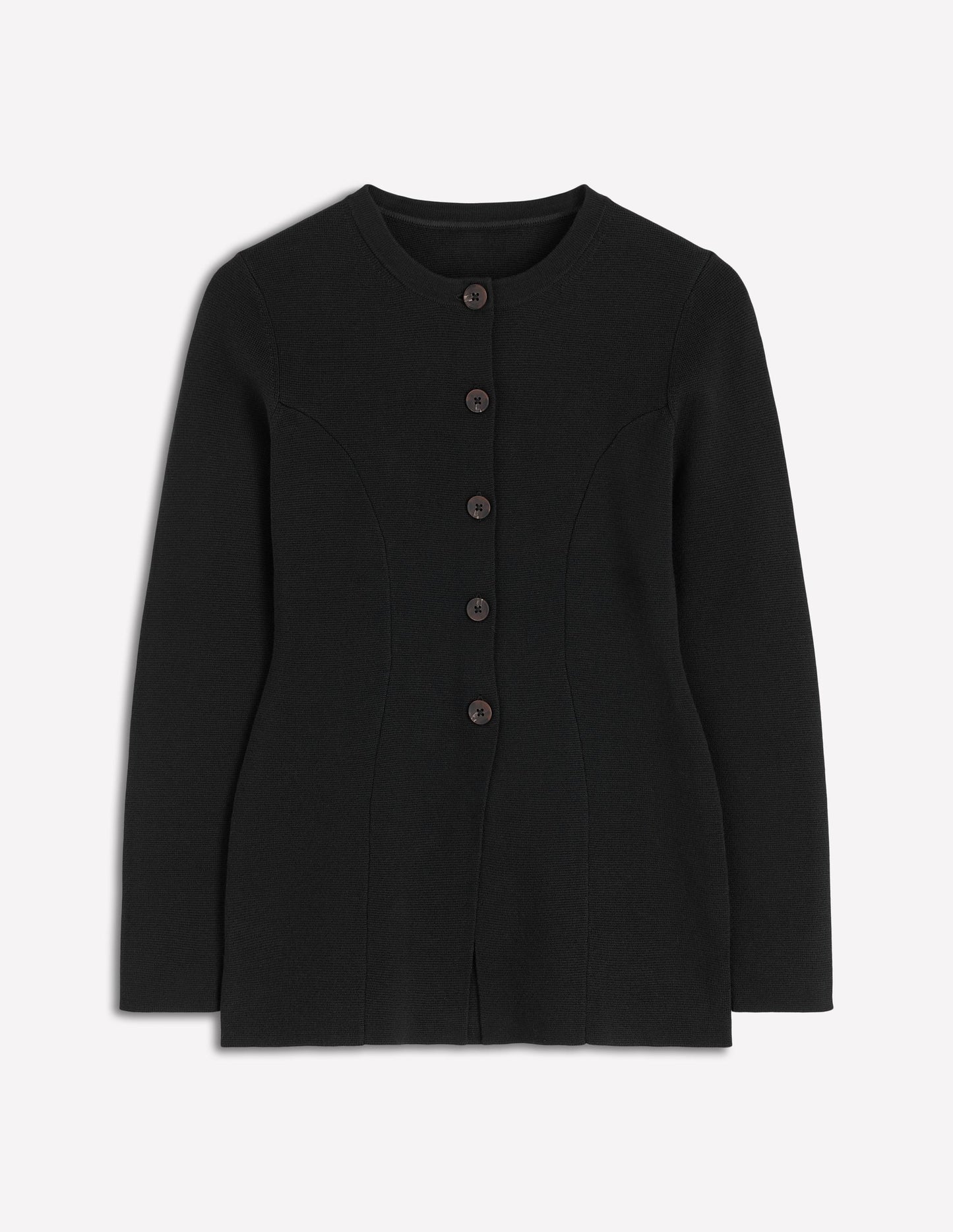 Joanna Fitted Knitted Jacket-Black