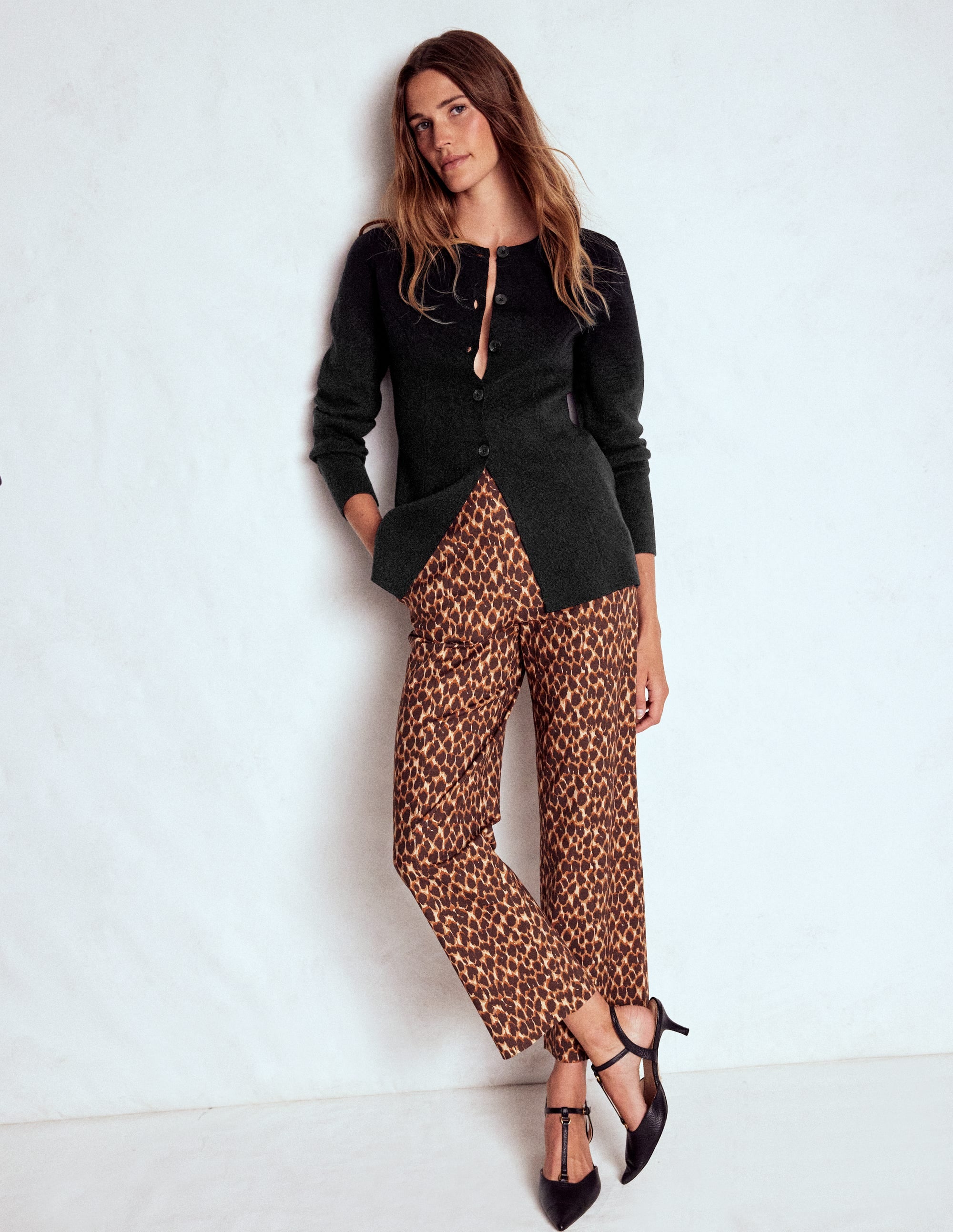 Joanna Fitted Knitted Jacket-Black - Image 1